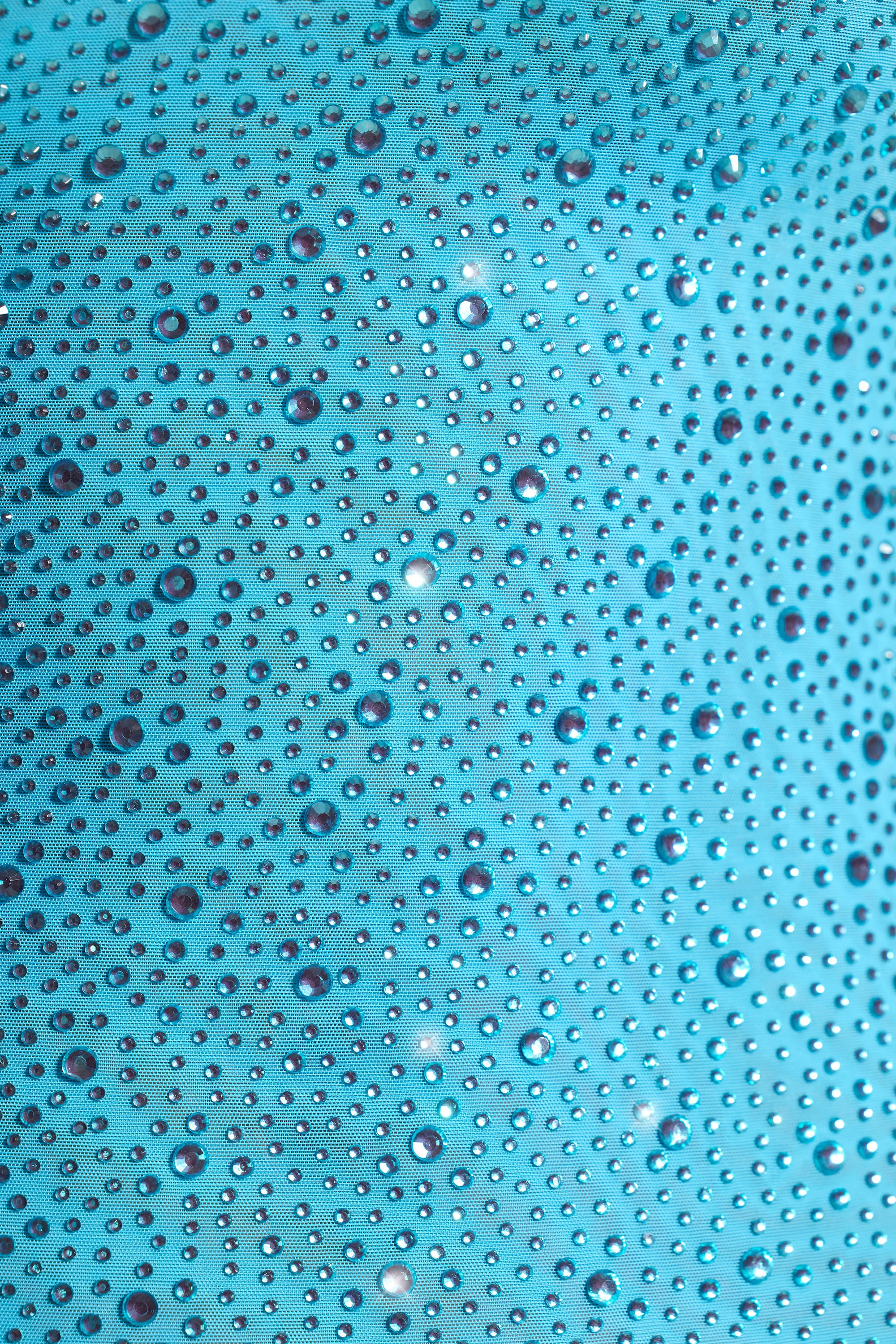 Embellished Bodycon Mini Dress in Aqua Blue、mySite、solidvoid