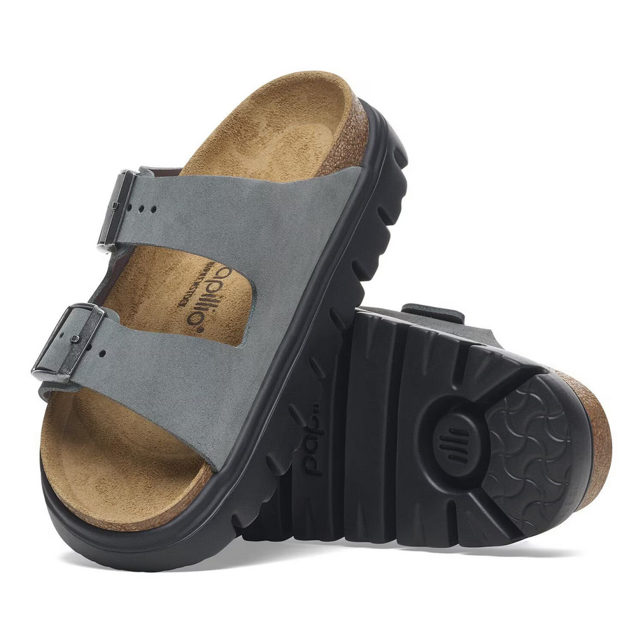 Papillio by Birkenstock Women's Arizona Chunky Sandal - Basalt Grey Suede、mySite、preschool7hills