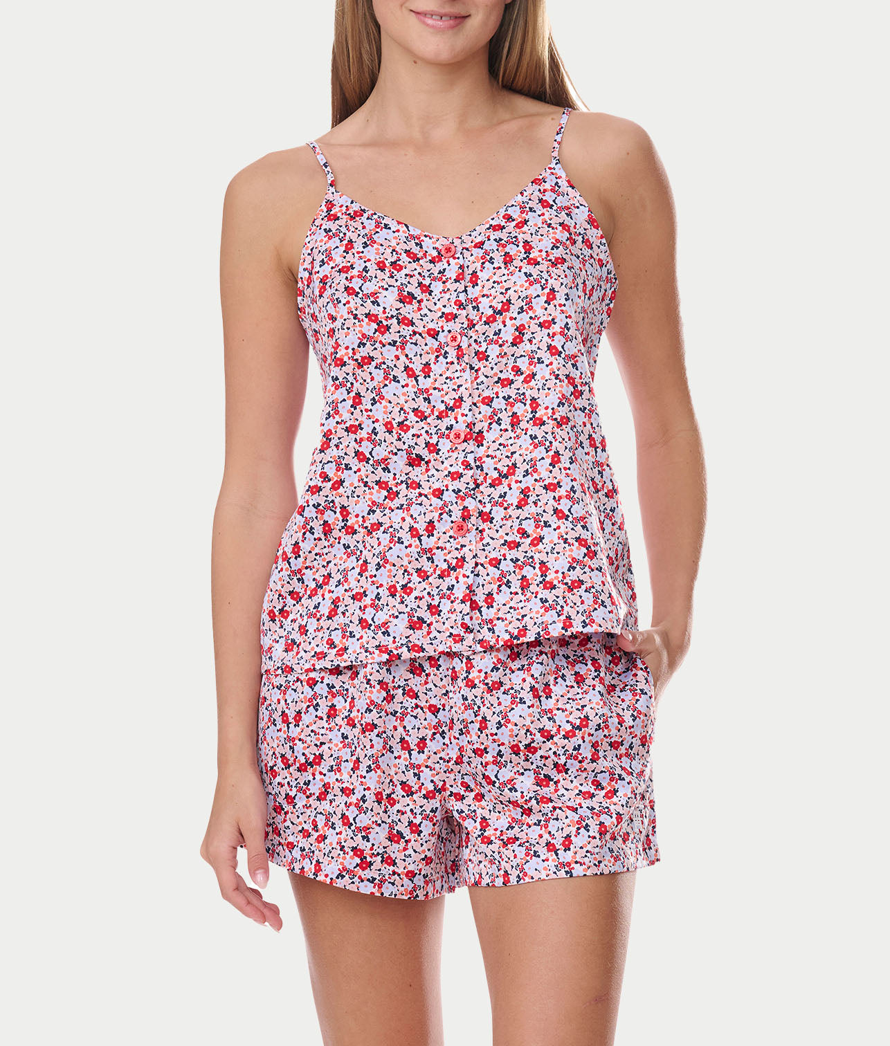  Floral Cami & Boxer Woven Pajama Set、mySite、justintrudeaud