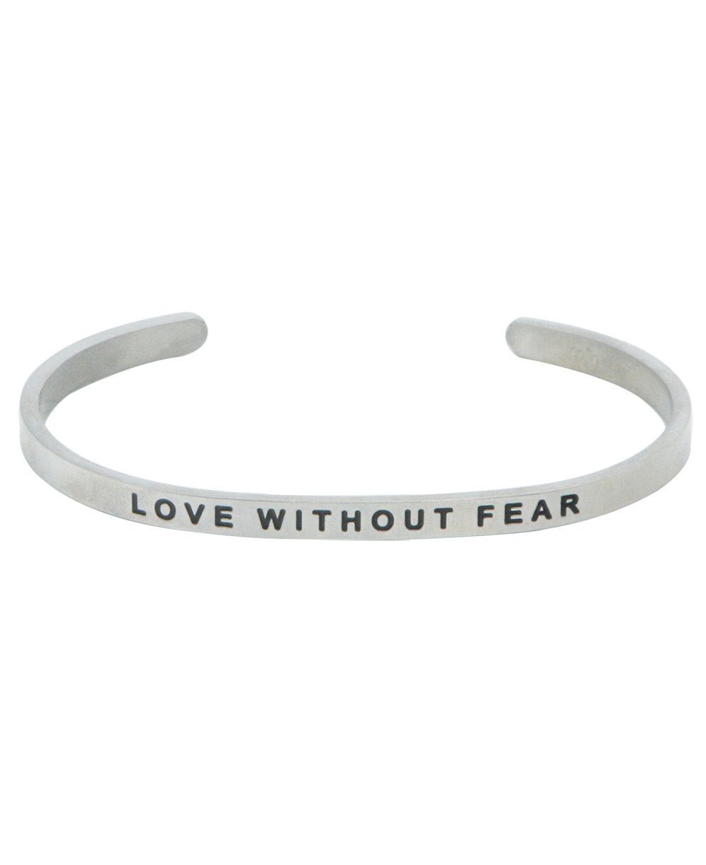Love Without Fear Cuff Inspirational Bracelet、mySite、topwebapps
