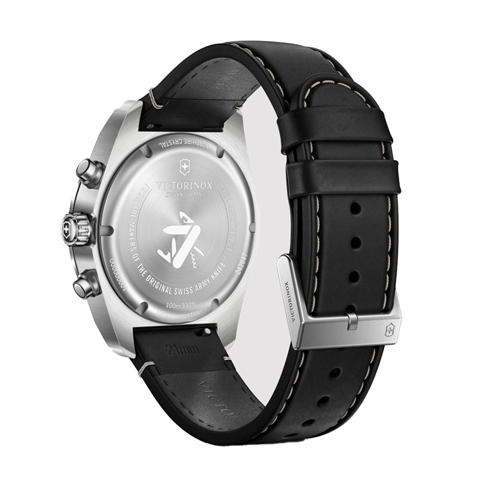 Swiss Army Chrono Quartz 42mm - Blue on Black Leather Strap、mySite、botmansion