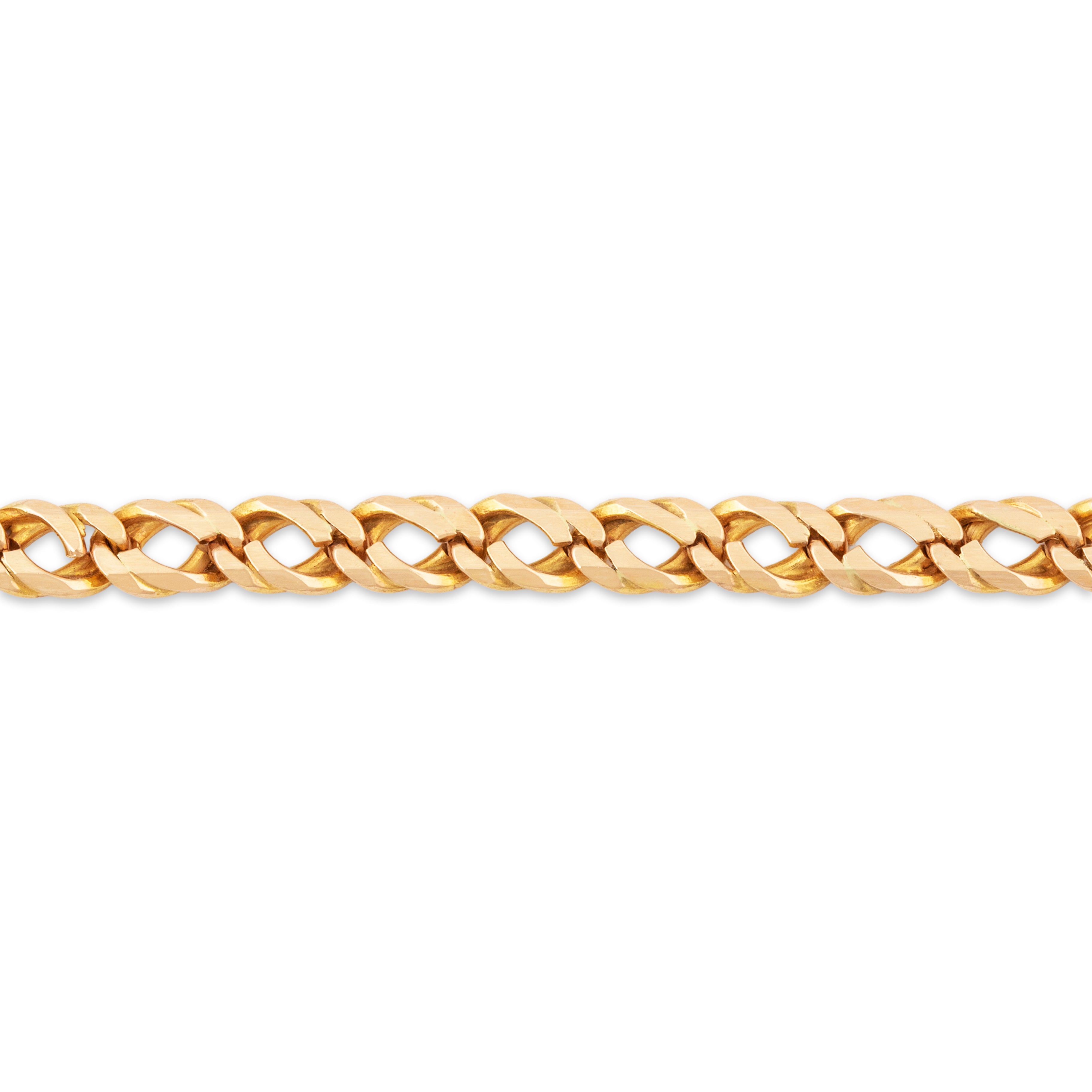 Vintage 14k Yellow Gold Lovely Flat Link Bracelet 7、mySite、hinf8tx79