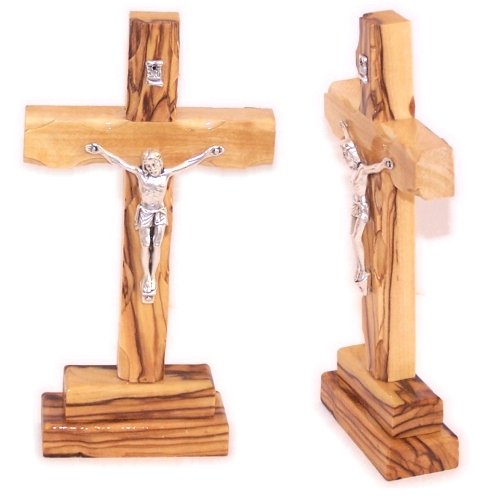  Olive Wood Standing Cross with Crucifix.、mySite、elrpsem3k