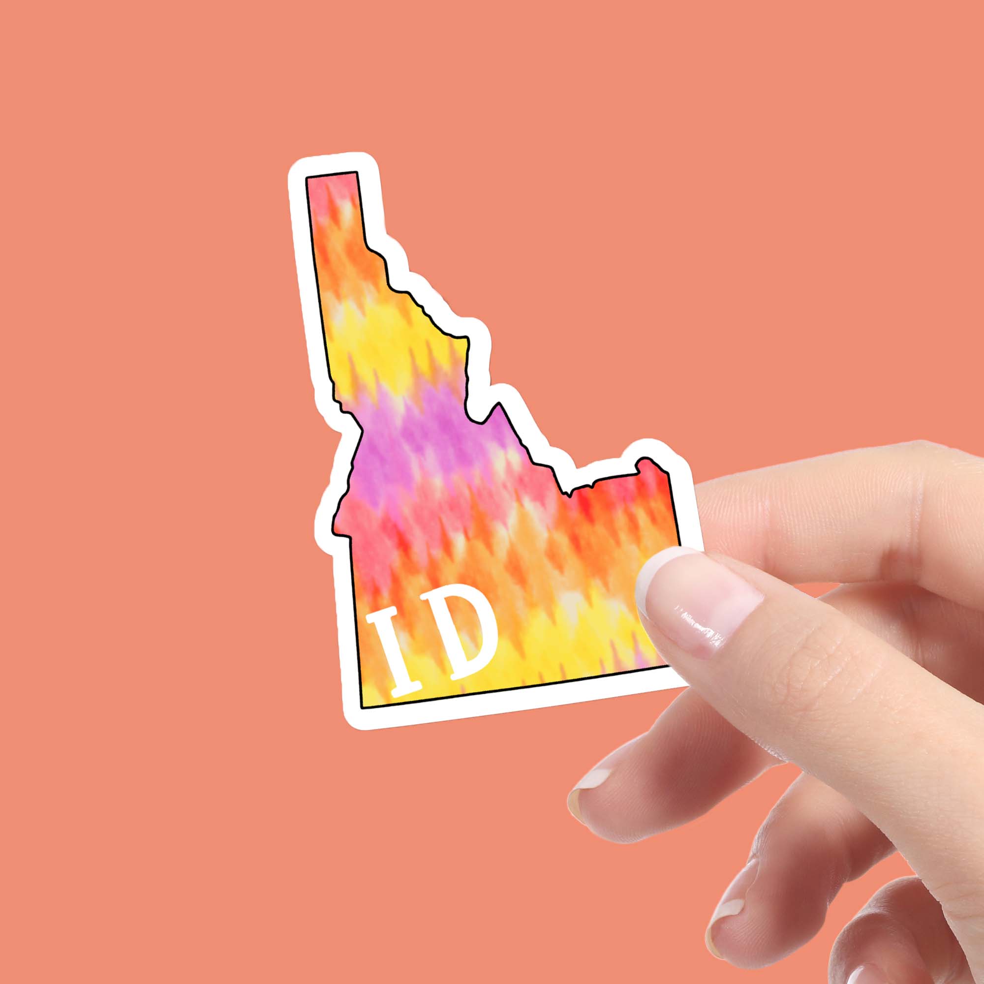  Idaho Tie Dye Stripes Sticker、mySite、elrpsem3k