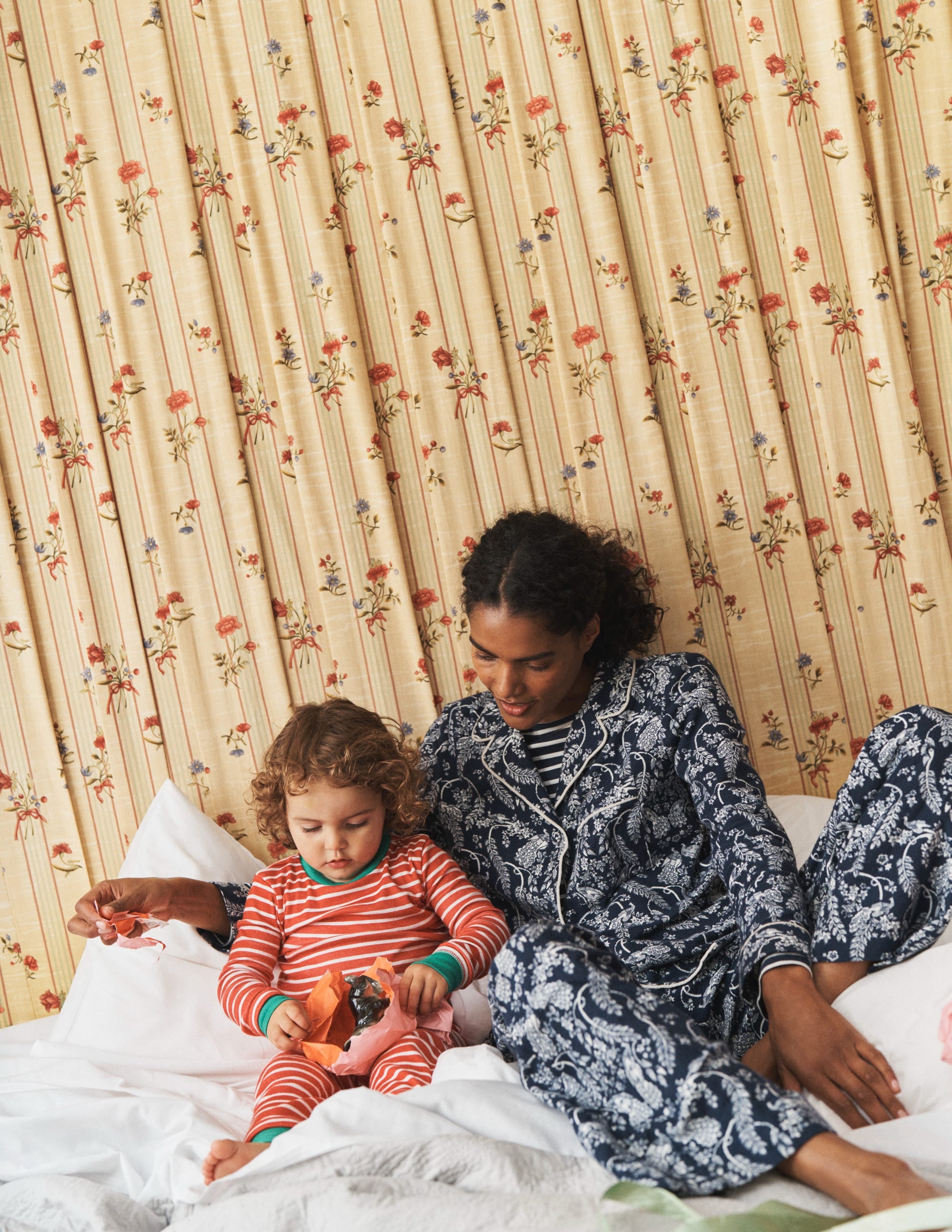  Brushed Cotton Pajama Pants-French Navy, Peacock、mySite、ashleygrahame