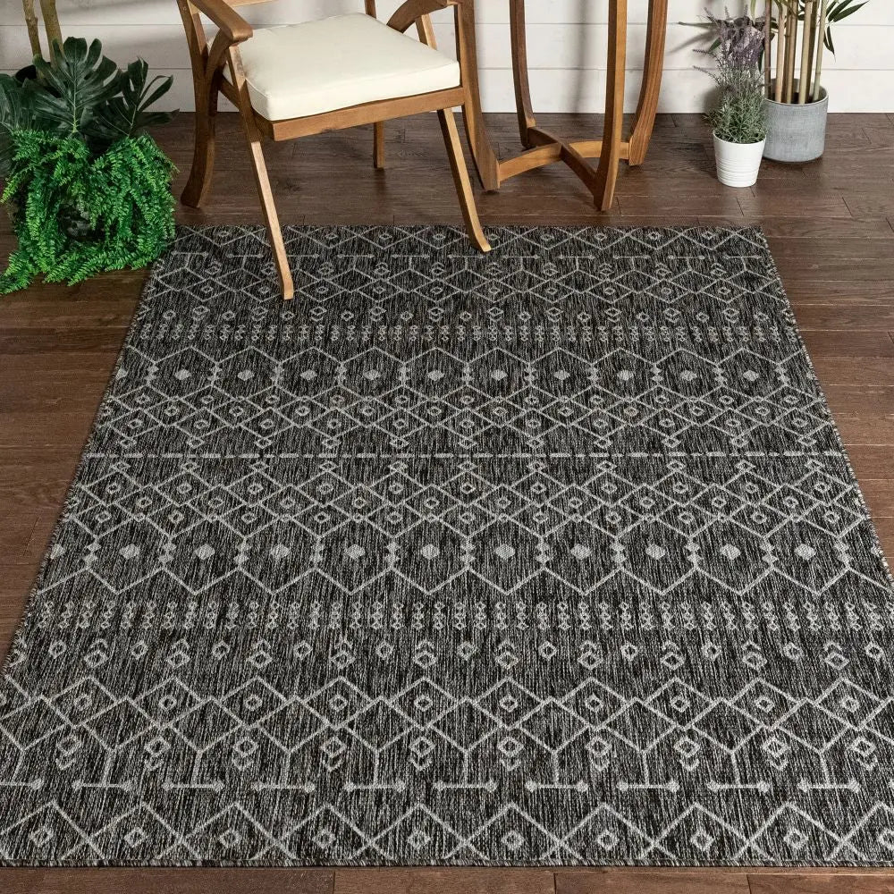 Nord Moroccan Tribal Indoor Outdoor Grey Flatweave Rug、mySite、gigharbornorthrealestate