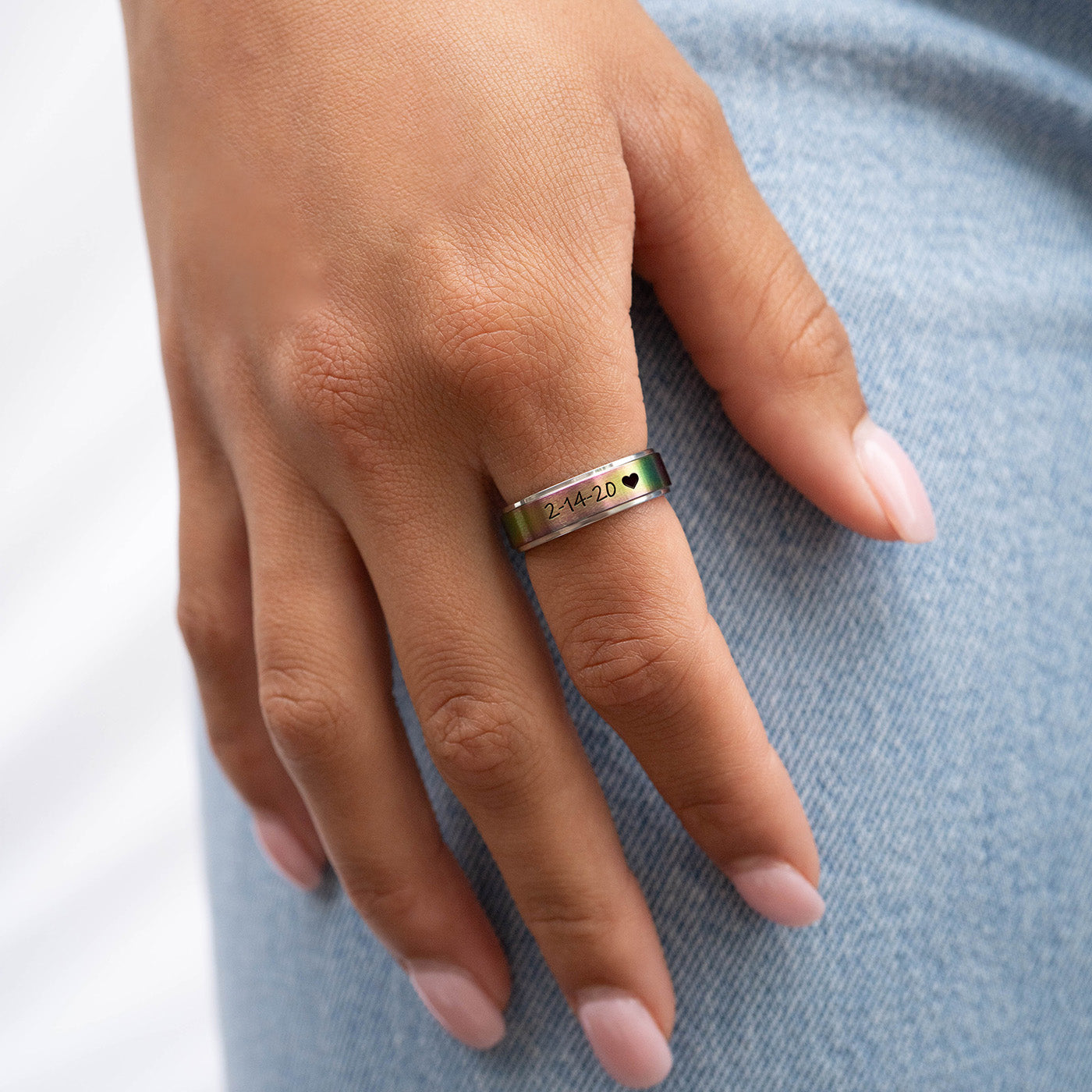 Stainless Steel Rainbow Center Polished Edge Ring / CFR7015、mySite、dreamappss