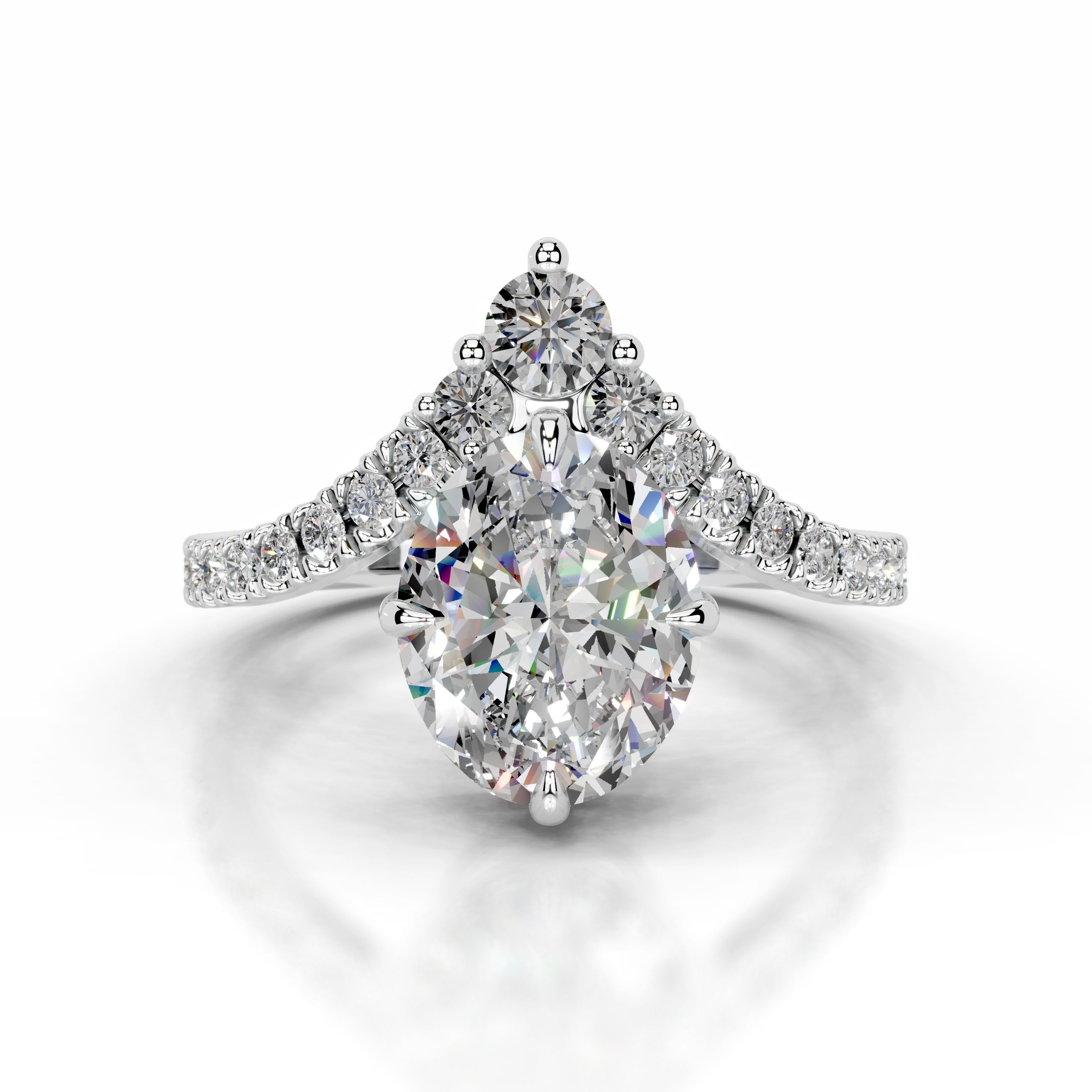 Thea Moissanite & Diamond Ring - Platinum、mySite、hinf8tx79