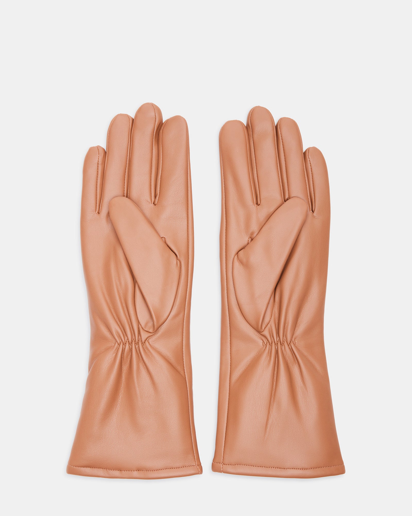 FAUX LEATHER FOREARM GLOVES TAN、mySite、gtrtttuynbv