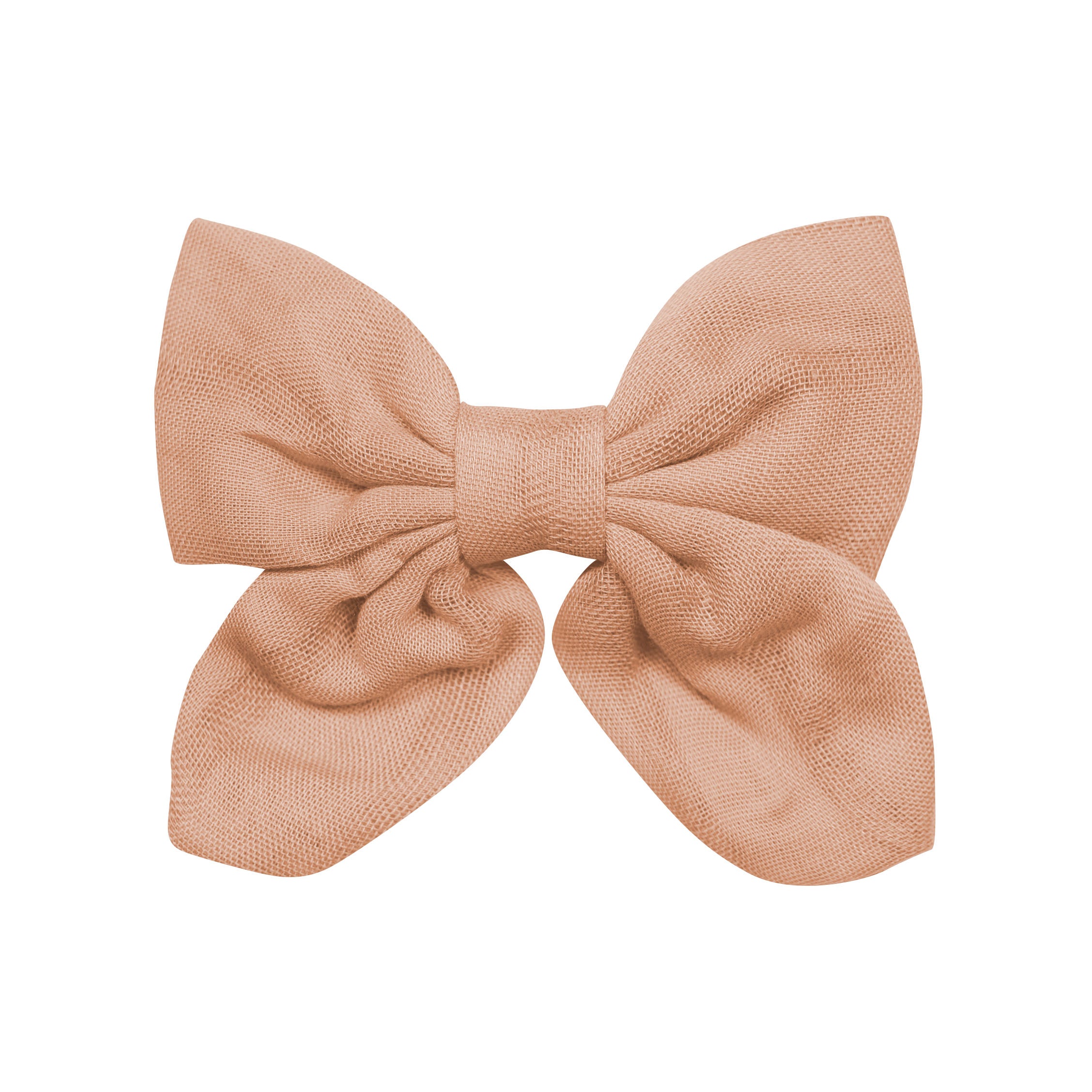 Bamboo Muslin Alligator Clip Bow in Fawn、mySite、layawaytickets