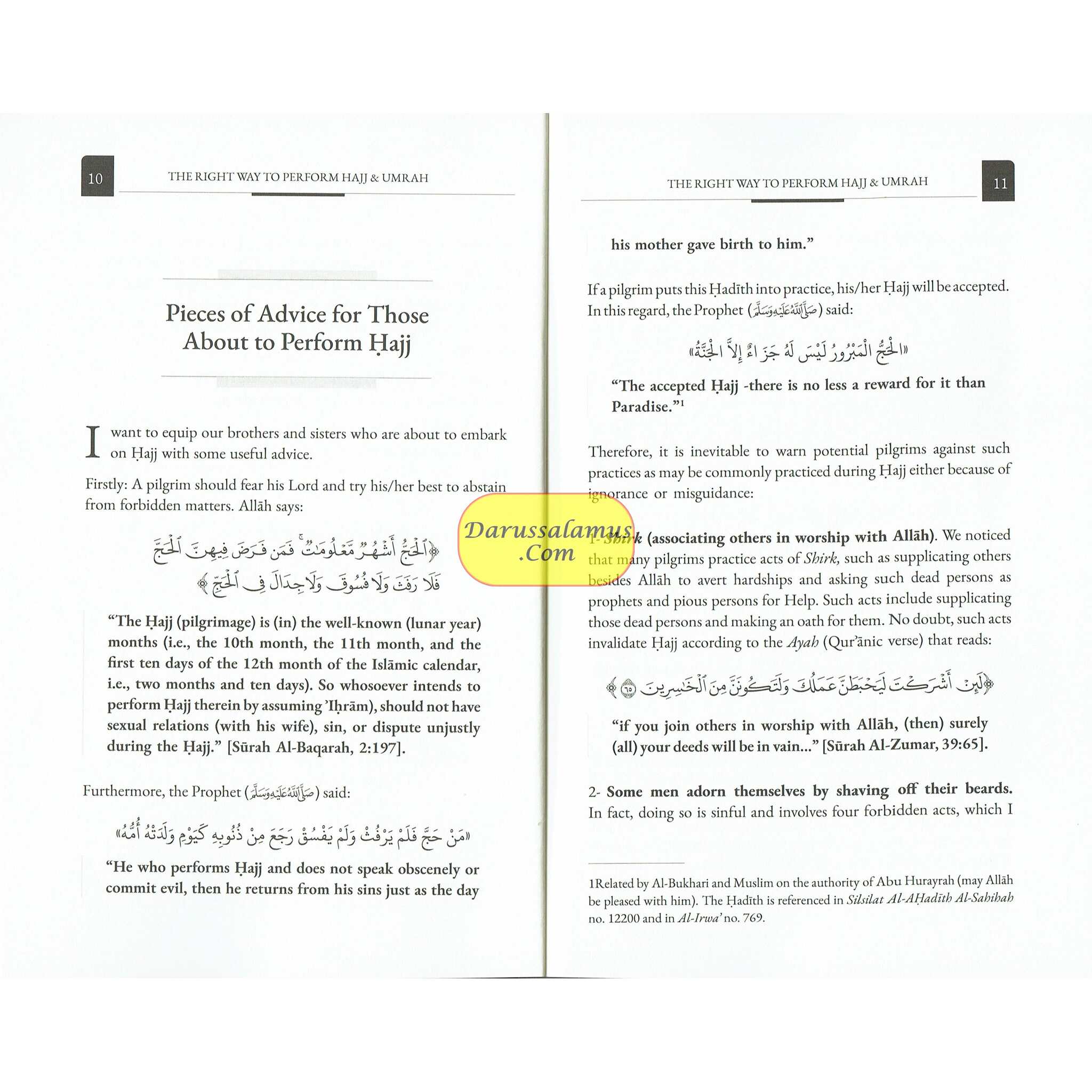 The Right Way to Perform Hajj & Umrah By Shaykh Nasir Din Albani、mySite、topwebapps
