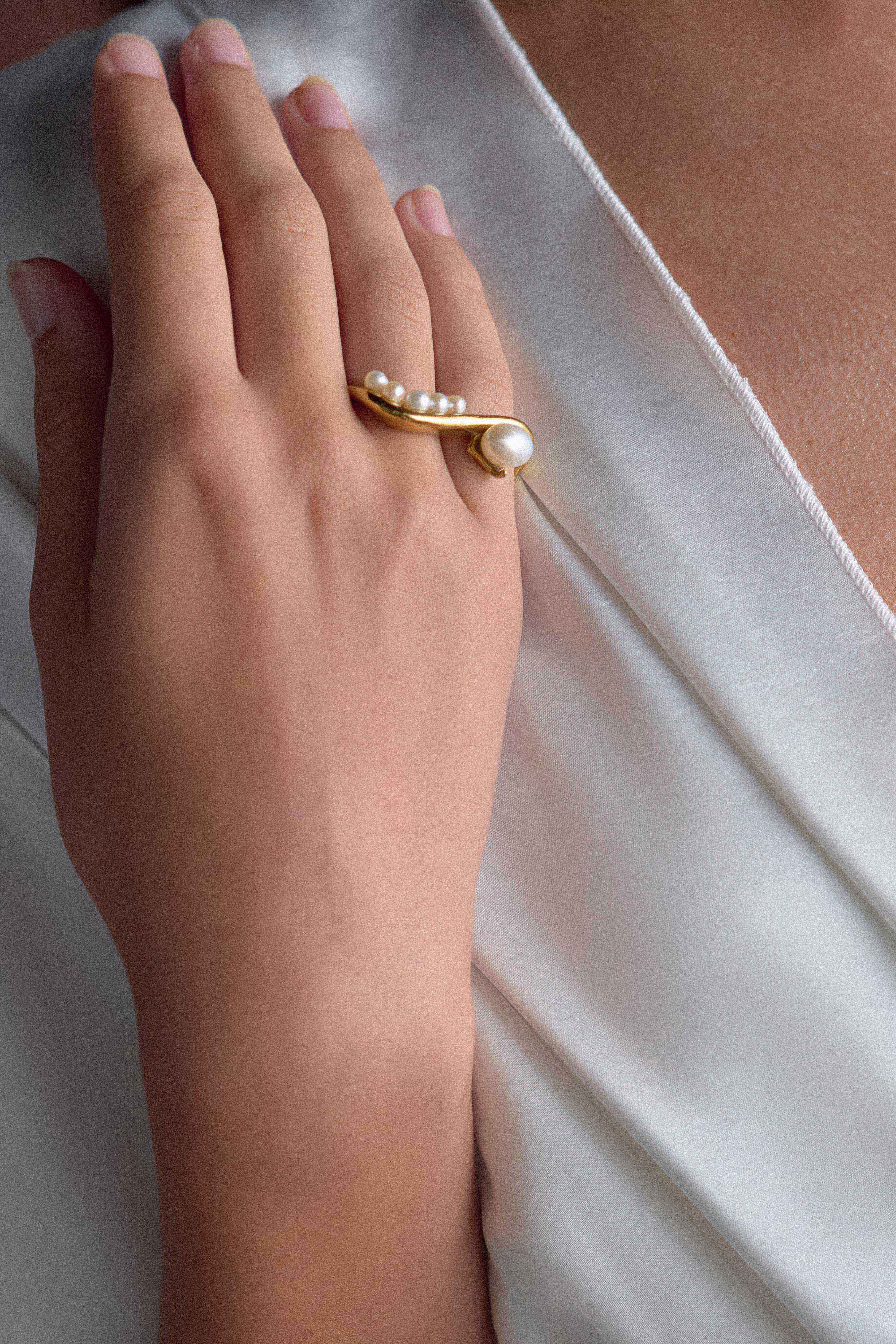 Marleigh Freshwater Pearl Ring - Pearl、mySite、solidvoid