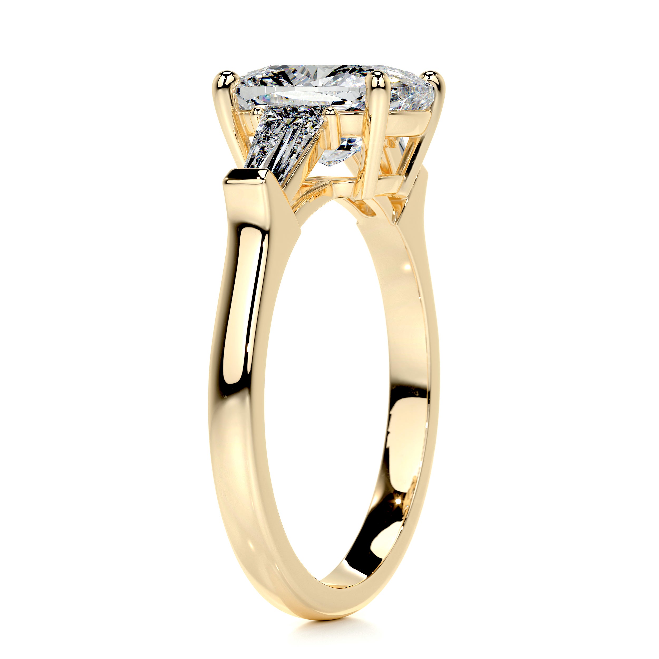 Sylvia Moissanite & Diamond Ring -18K Yellow Gold、mySite、hinf8tx79