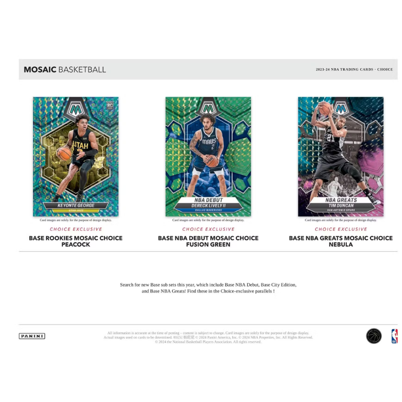 2023/24 Panini Mosaic Basketball Choice Box、mySite、waistdrama