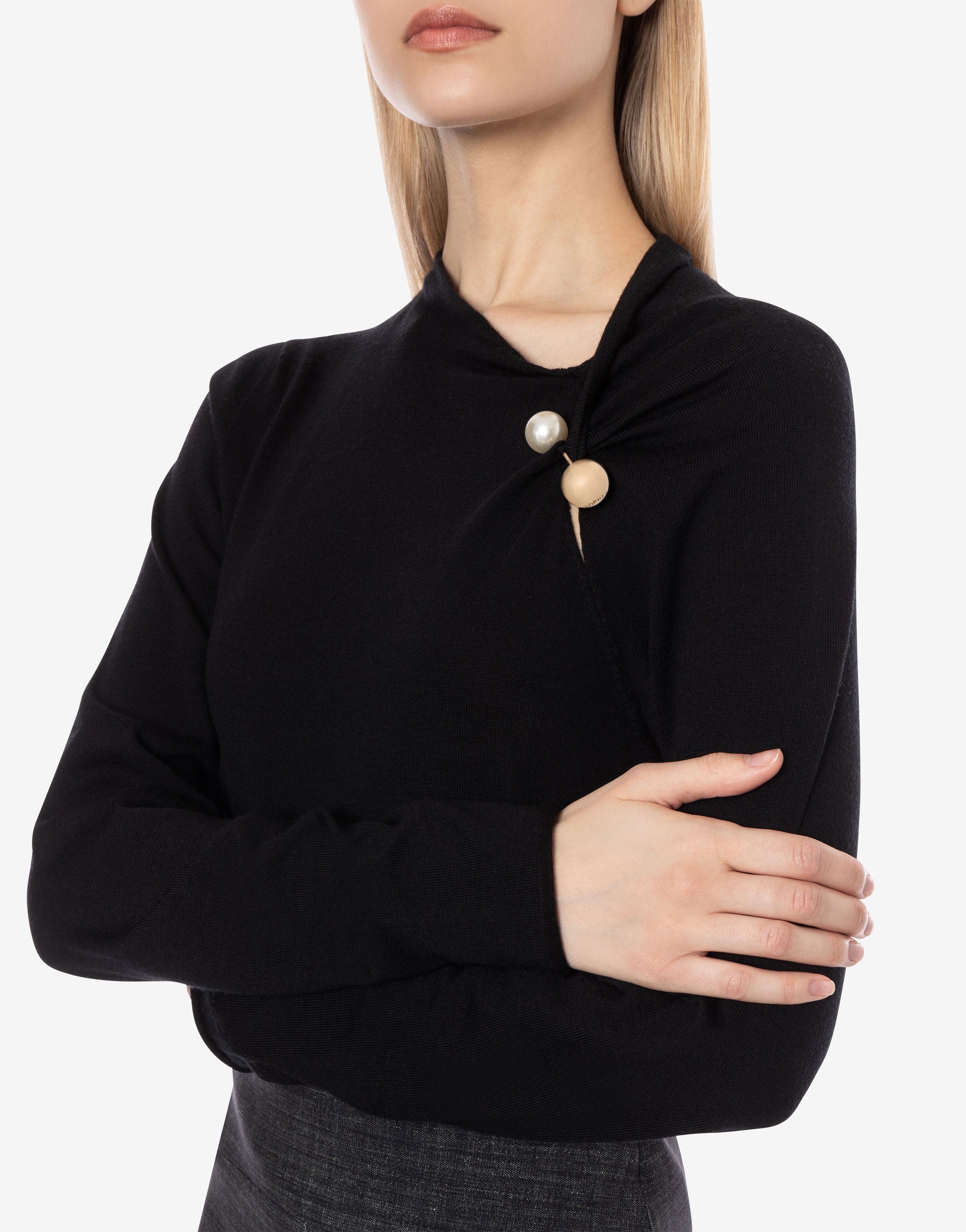 Maglioncino in lana con piercing、mySite、aoinhome