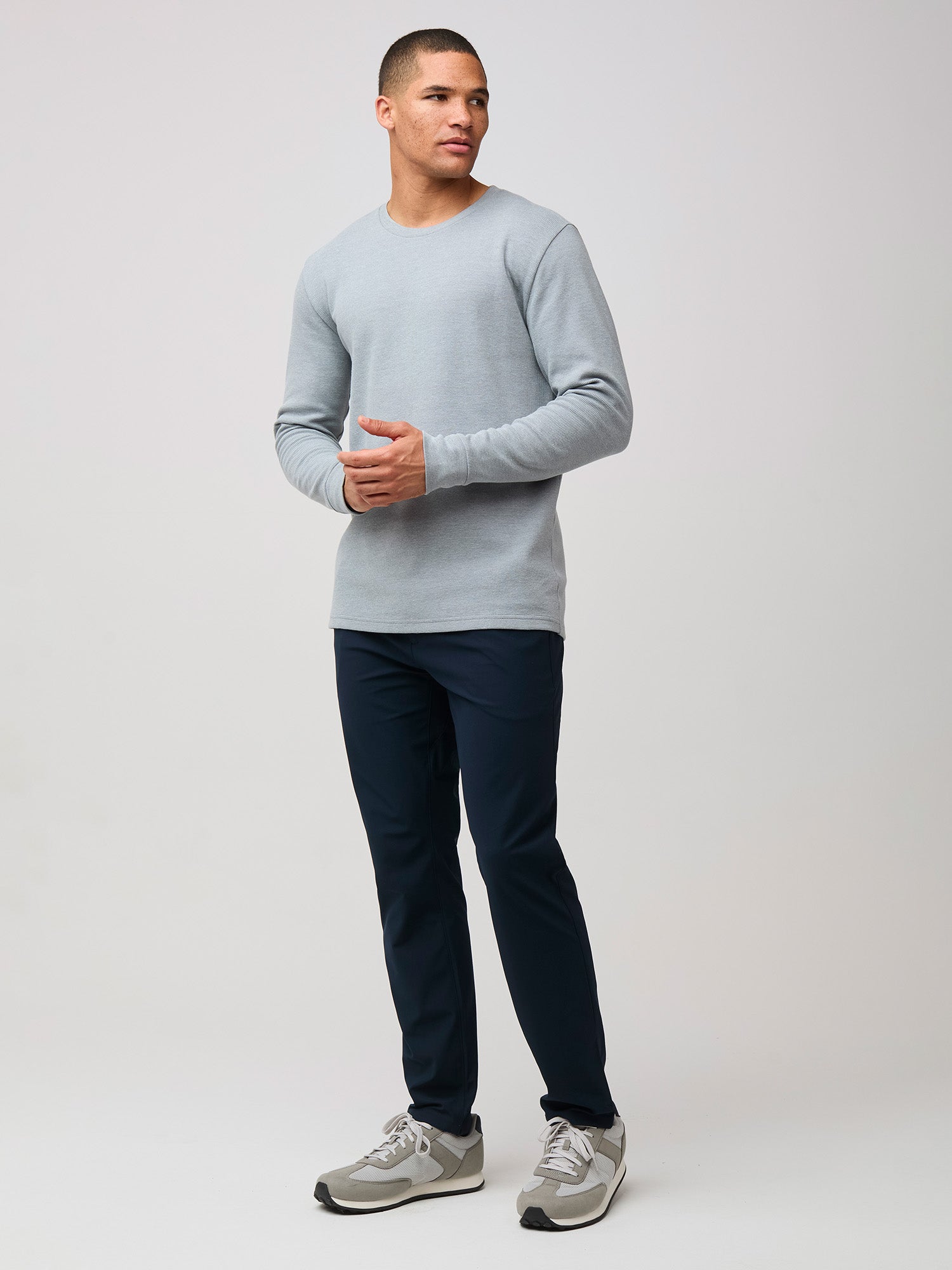  Heather Grey Thermal Long Sleeve Crew、mySite、ghnorth