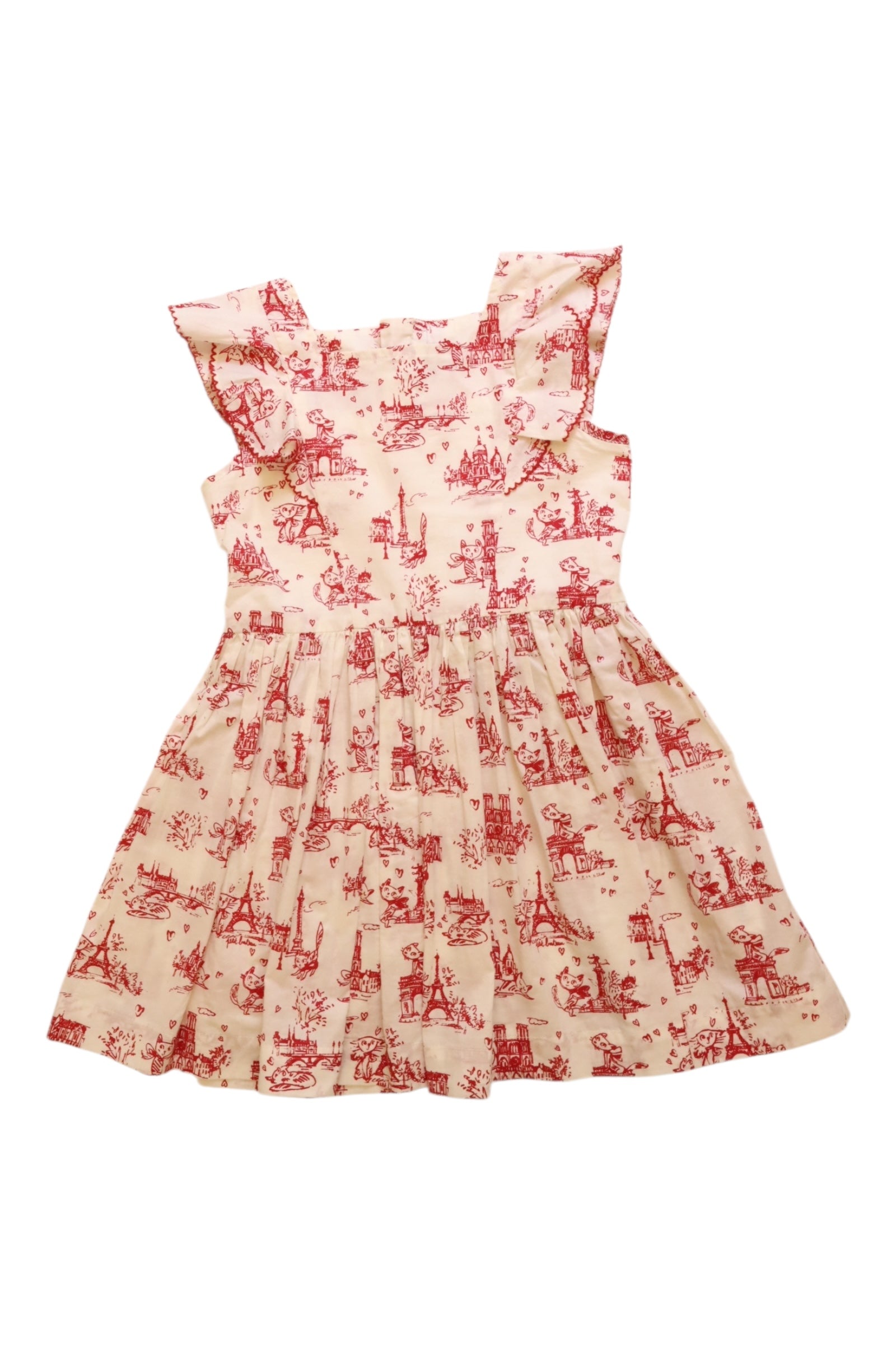 Petit Bateau Eiffel Tower Print Sleeveless Dress 5T、mySite、g9winljtr