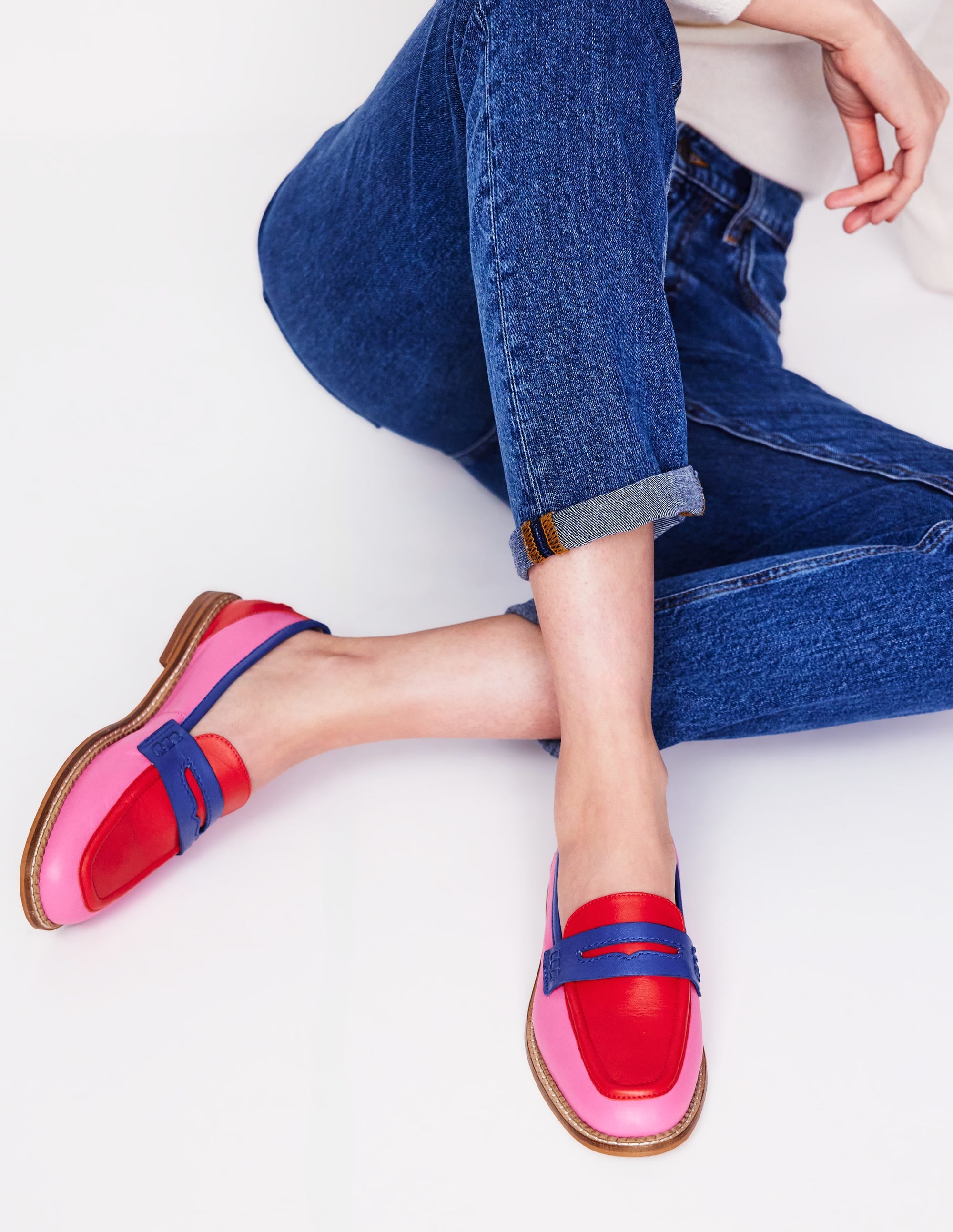  Nya Structured Penny Loafer-Multi Colourblock、mySite、ashleygrahame