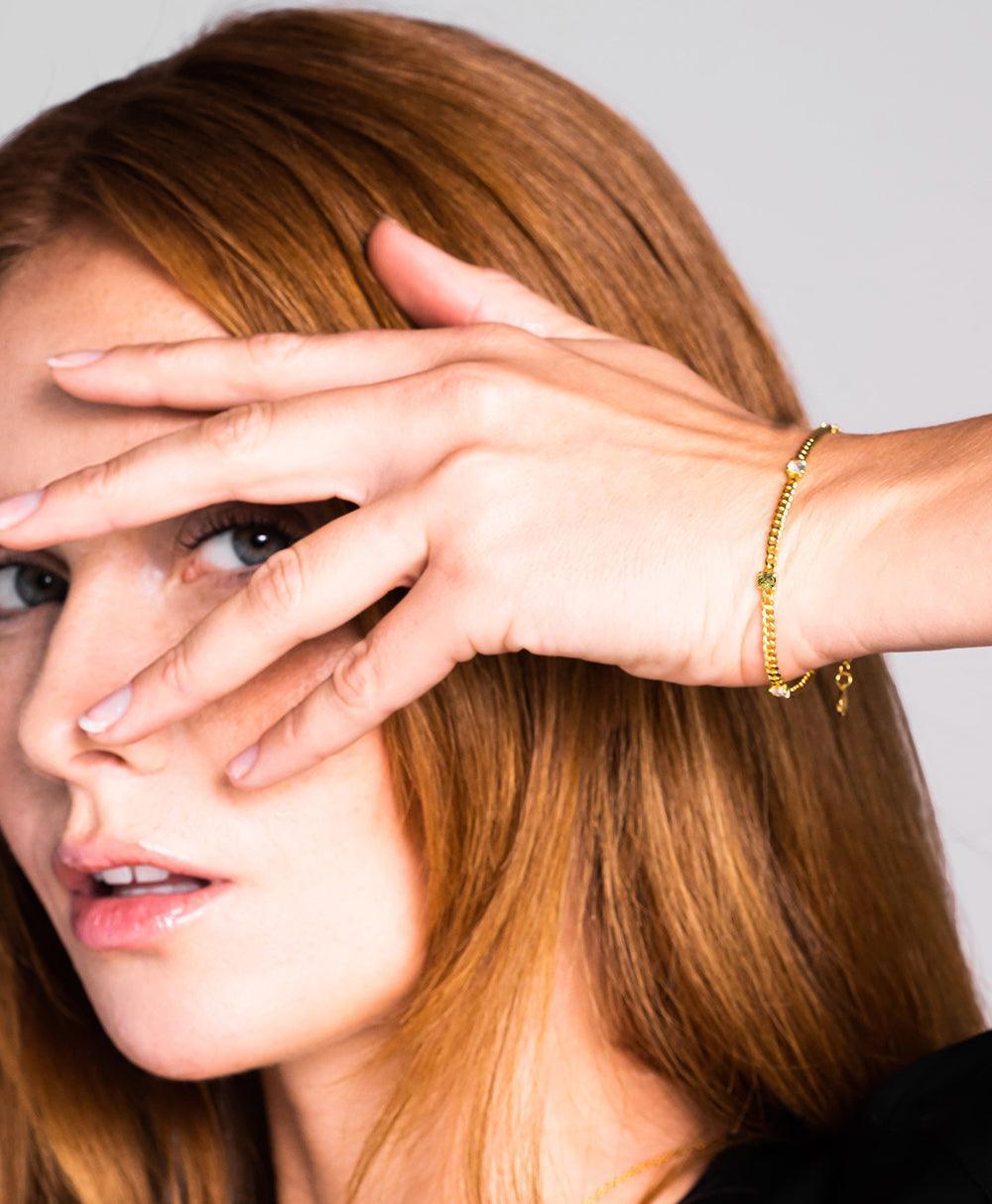 Birthstone Bracelet August 18ct Gold Plated、mySite、botmansion