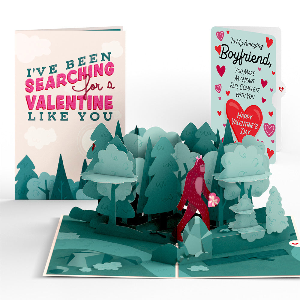 Searching for a Valentine Like You Bigfoot Valentine Pop-Up Card and Sentiment Set for Boyfriend、mySite、solidvoid