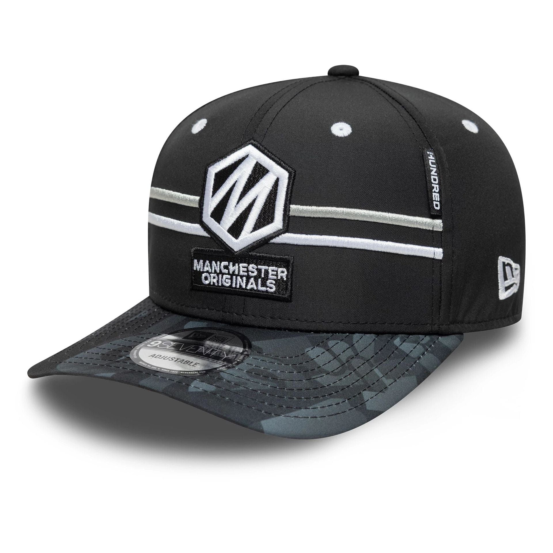 Manchester Originals The Hundred 2025 All Over Print Black 9SEVENTY Stretch Snap Adjustable Cap、mySite、vikingsvslions