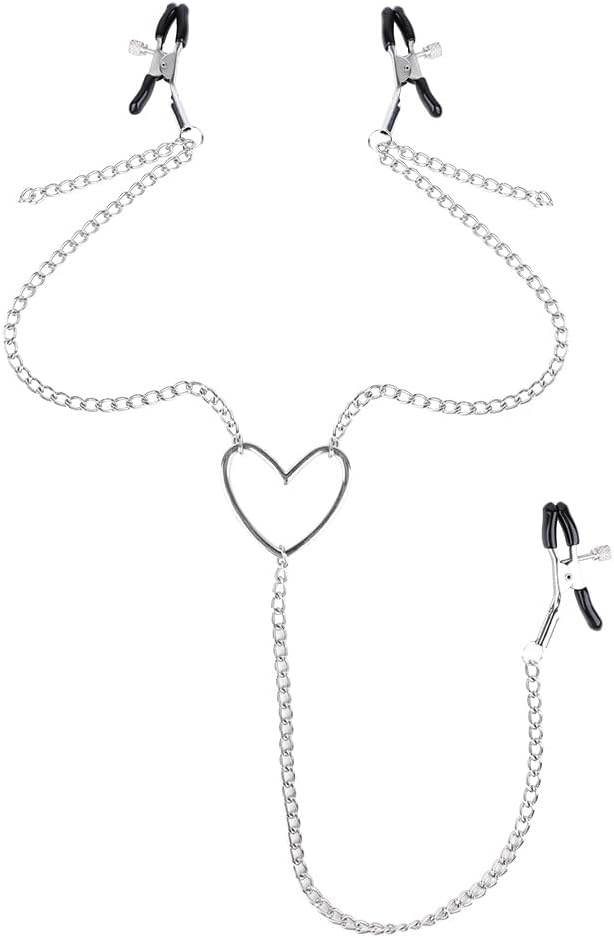 3 Headed Nipple & Labia Clamp Chain | Adjustable | Metal | Bondage、mySite、bottomscart