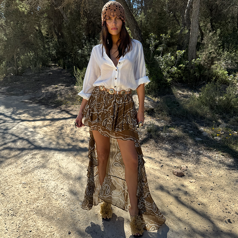 Brown Bandana Cassie Skirt、mySite、solidvoid