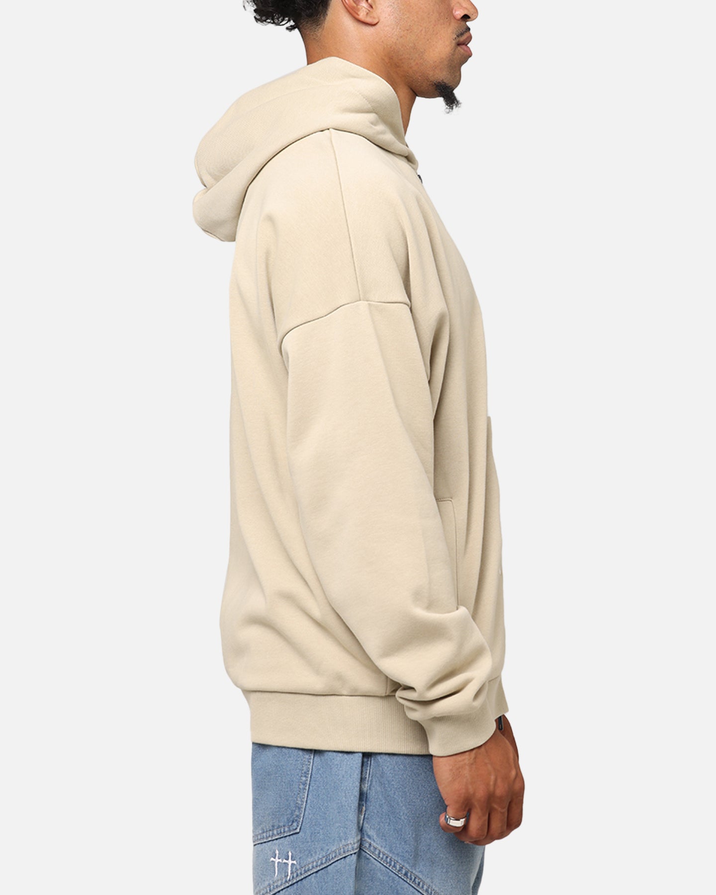 Saint Morta Gothic Distressed Zip Hoodie Stone、mySite、zt4zffjzw