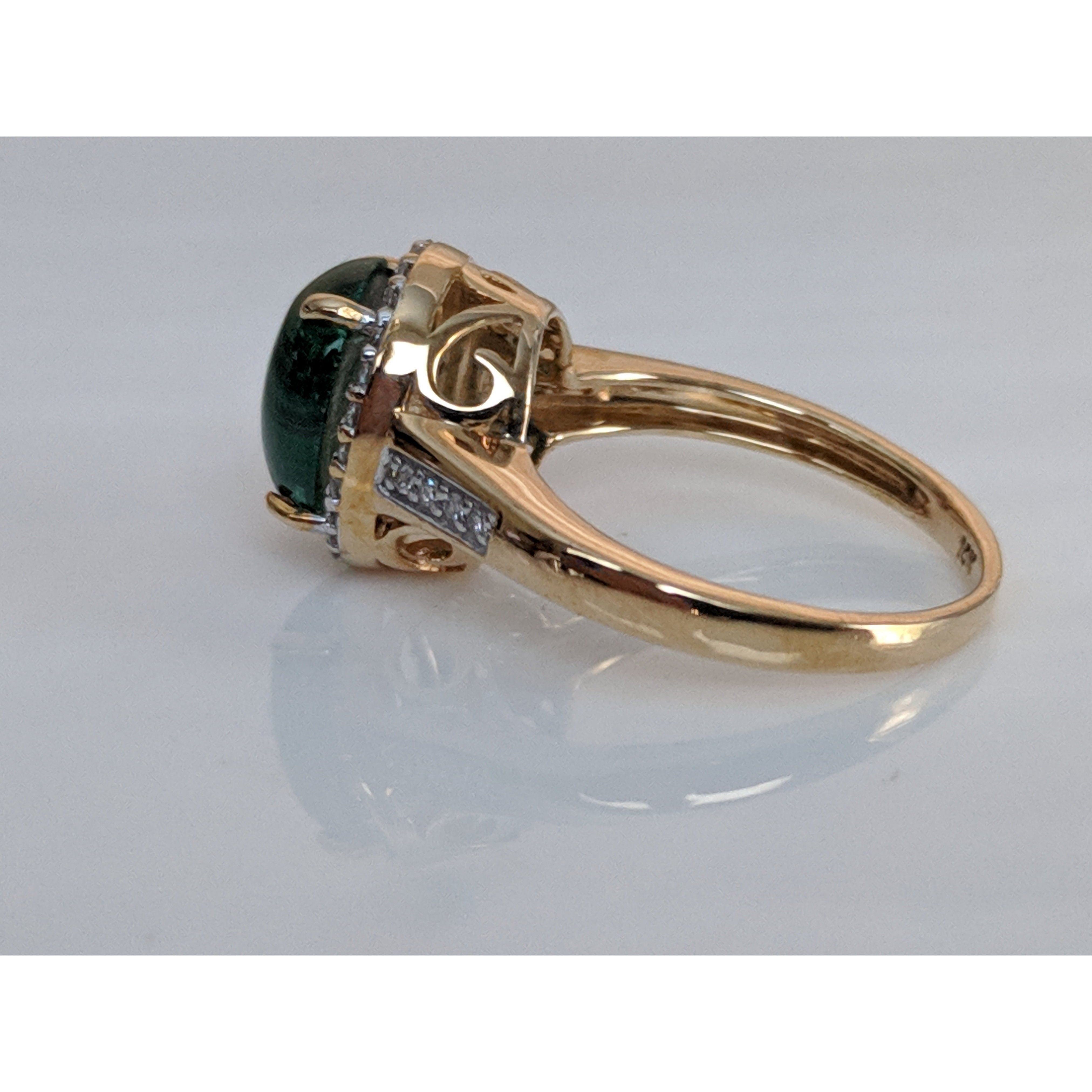 Malachite & Diamond Halo Ring in 10K Yellow Gold-Perfect and Affordable Engagement Ring!、mySite、g9winljtr