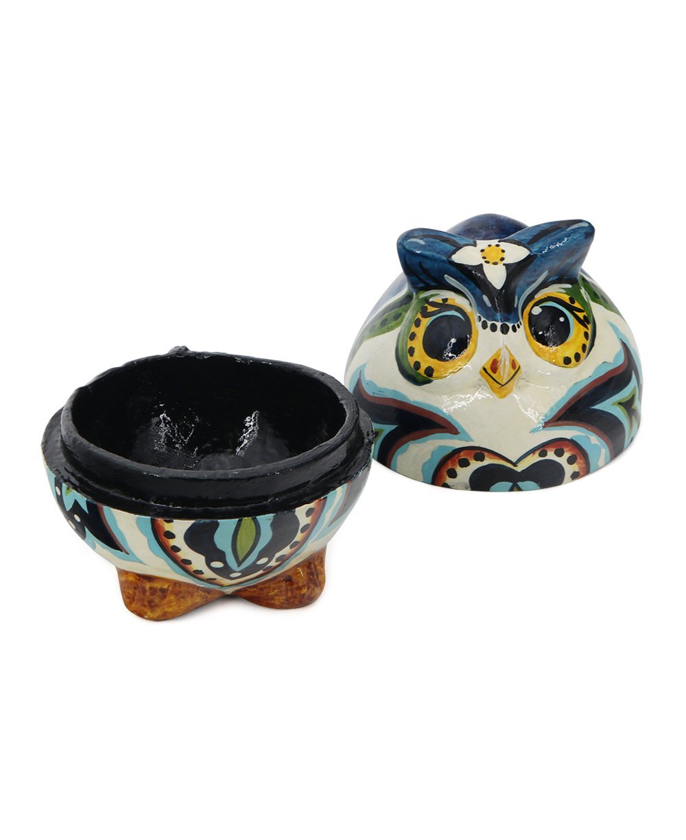 Fairtrade Wise Owl Blue Keepsake Box、mySite、topwebapps