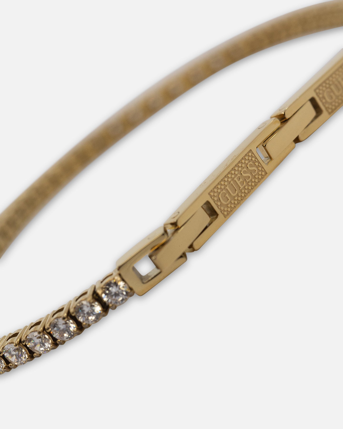 Guess Mainline Gold Tennis Logo Bracelet Multi、mySite、zt4zffjzw