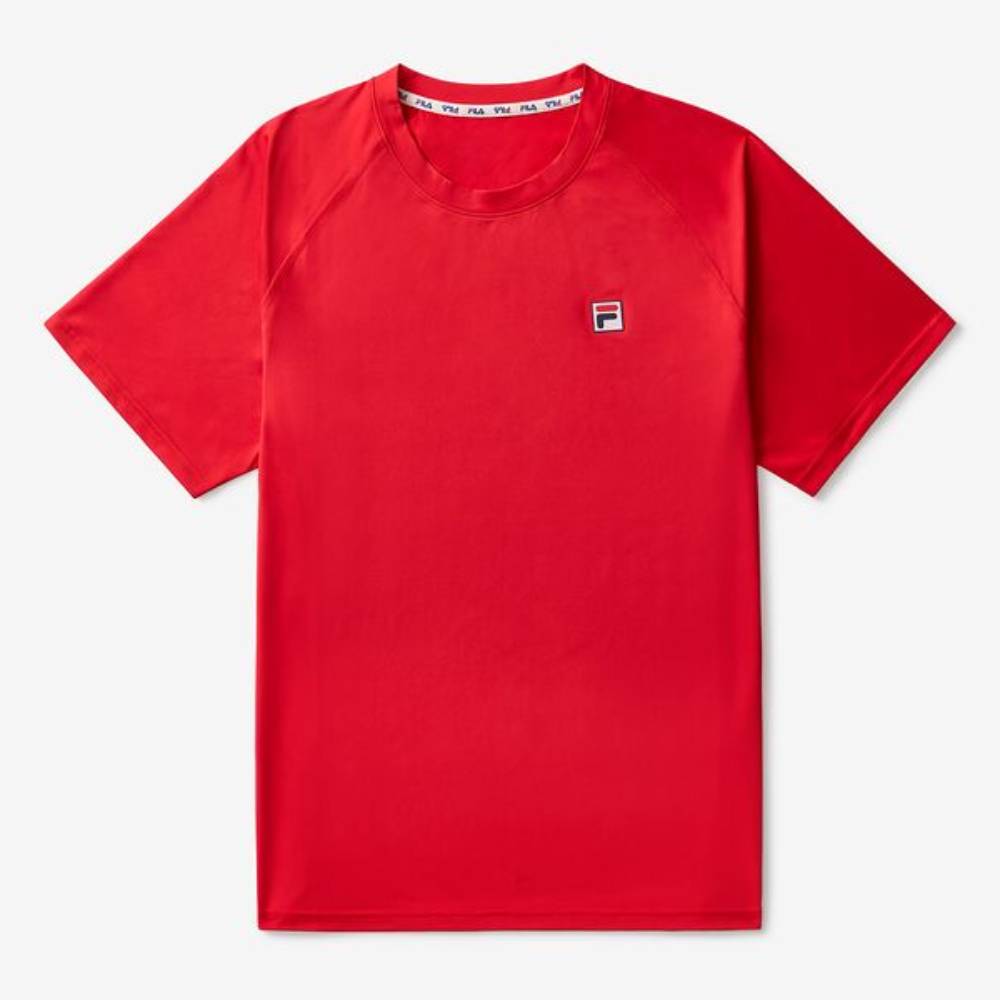Fila Men's Short Sleeve Crewneck Top (Fila Red)