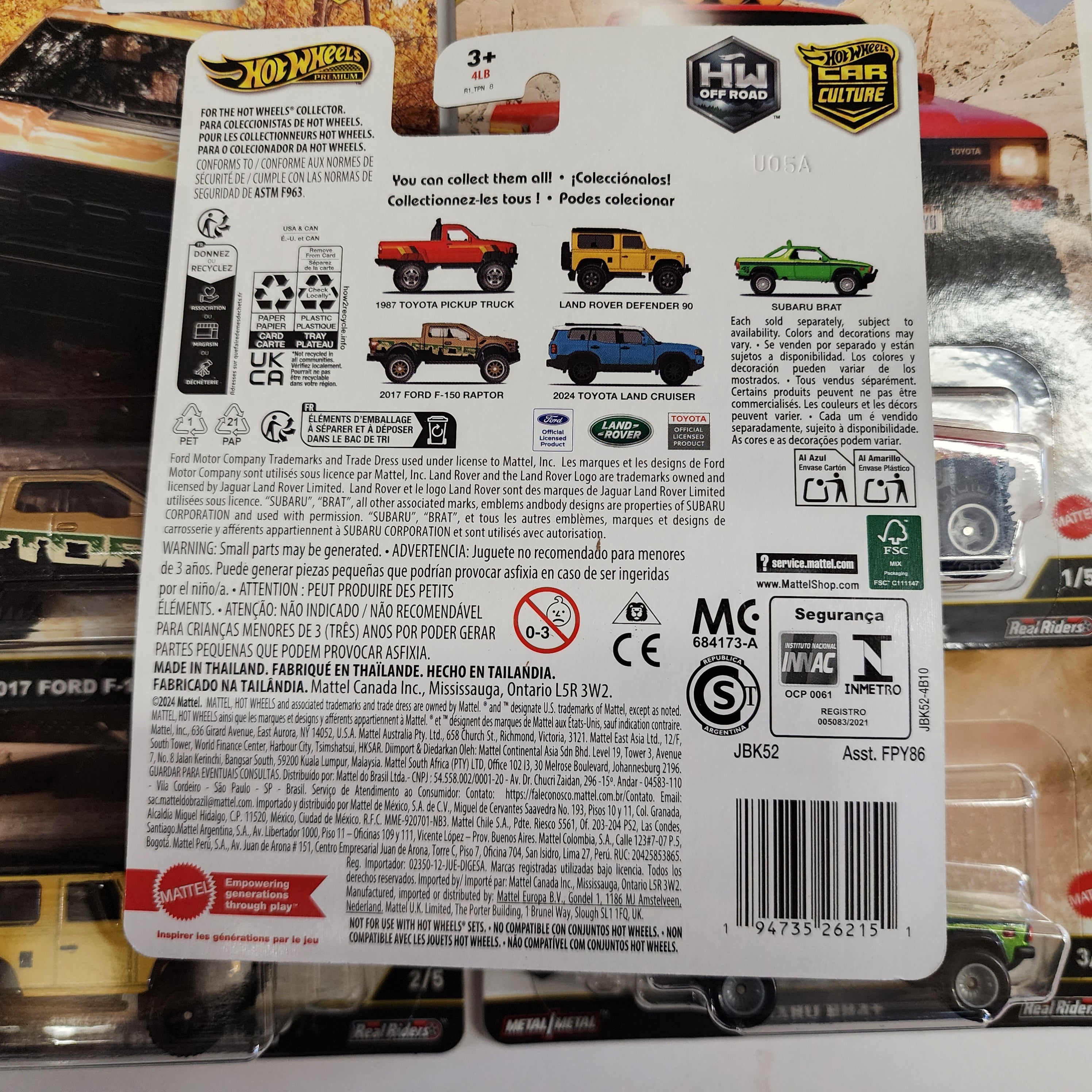 NEW OFF ROAD! * Set of 5 Cars * 2025 Hot Wheels Car Culture Off Road Case H、mySite、hgirdovlk