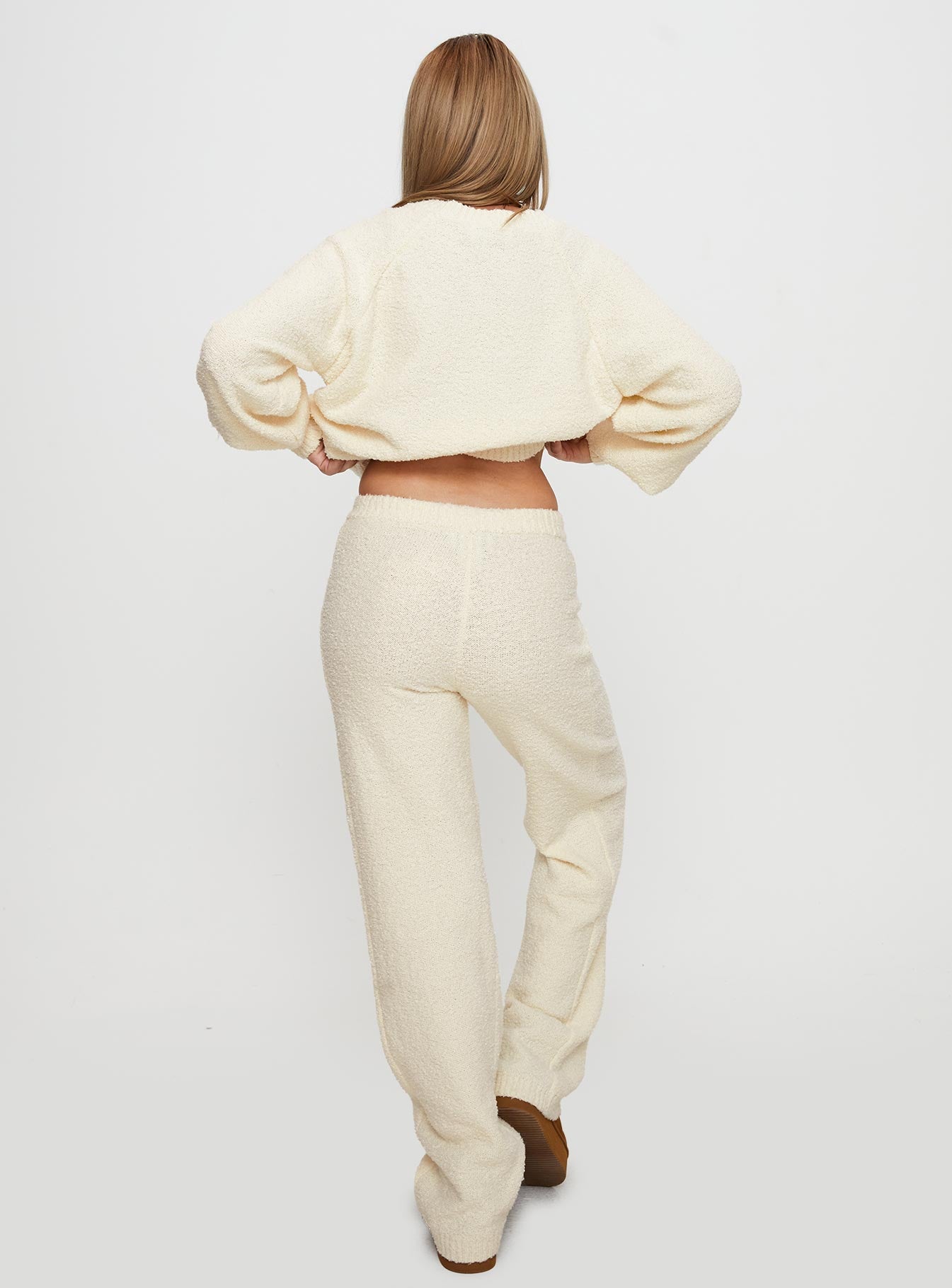 Susi Fluffy Knit Pant Ivory、mySite、solidvoid