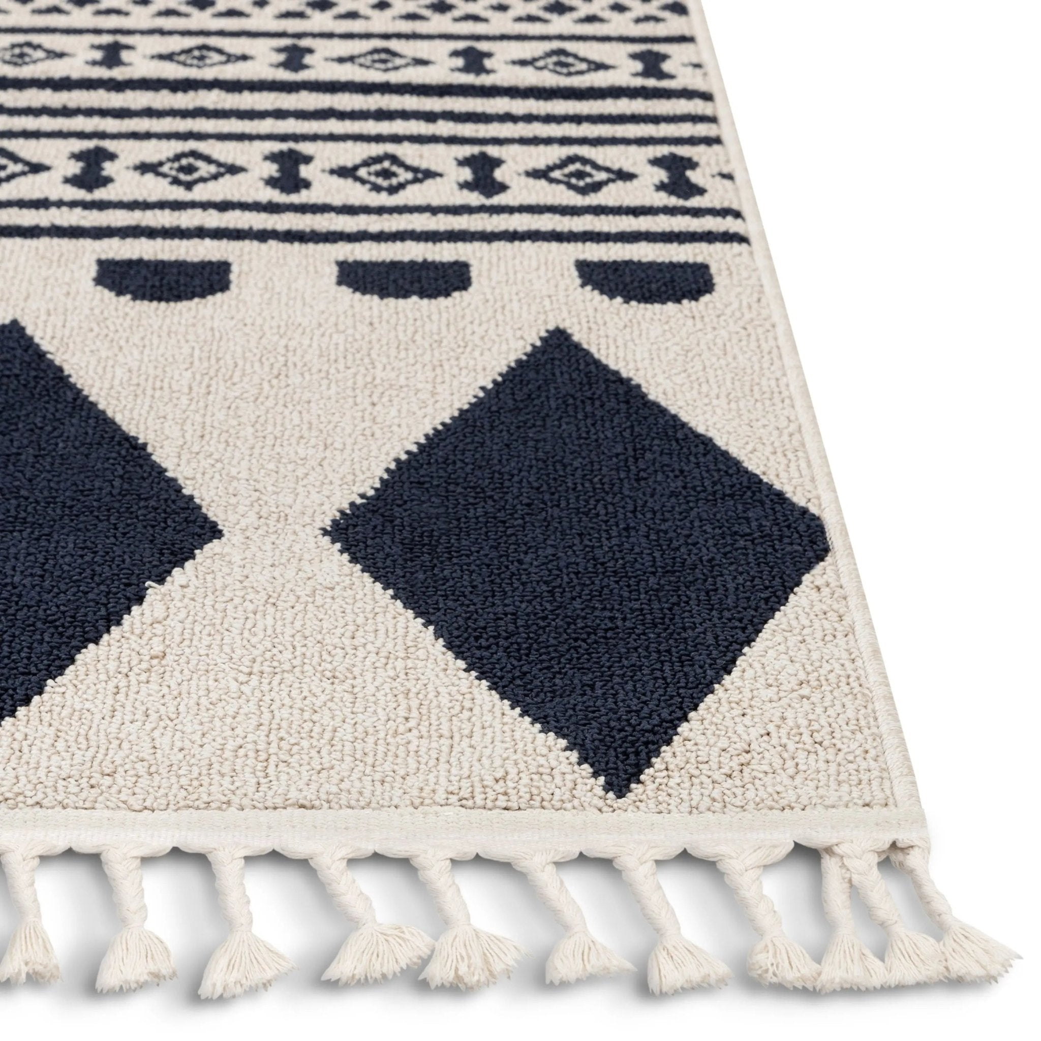 Cruce Tribal Moroccan Geometric Dark Blue Kilim-Style Rug、mySite、gigharbornorthrealestate