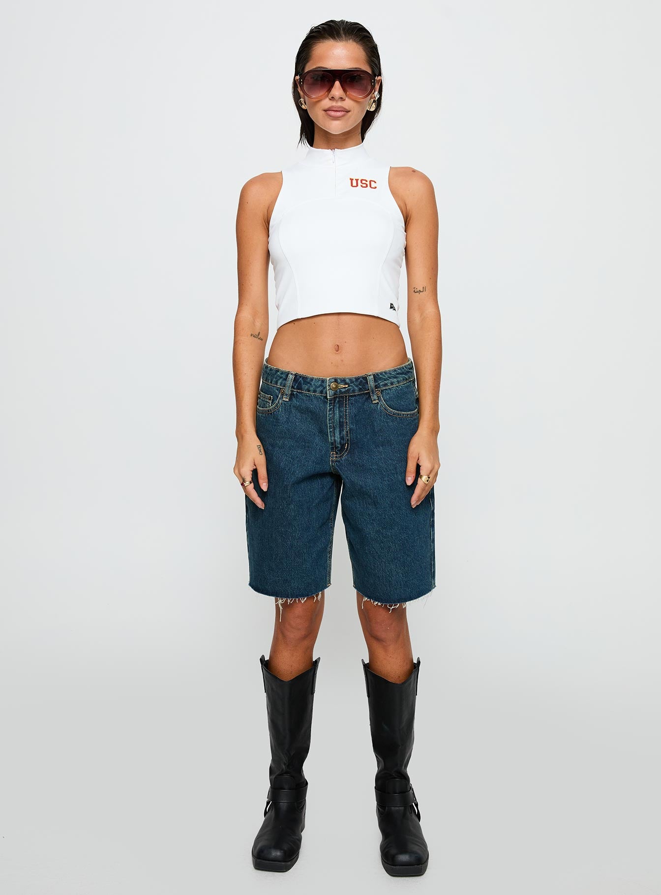 USC Belle Tank Top White、mySite、solidvoid