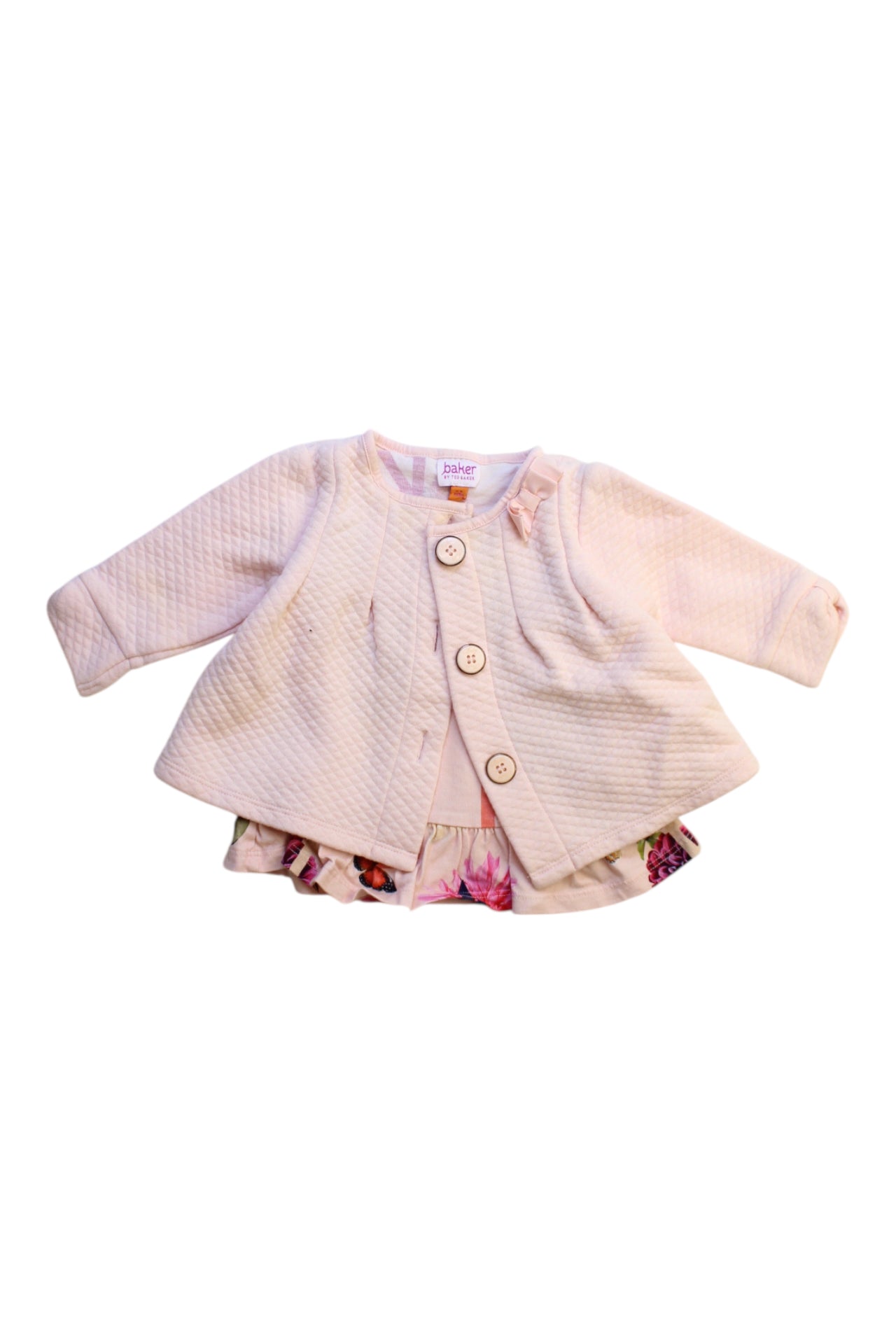 Baker By Ted Baker Quilted Coat With Floral Trim 3-6M、mySite、g9winljtr