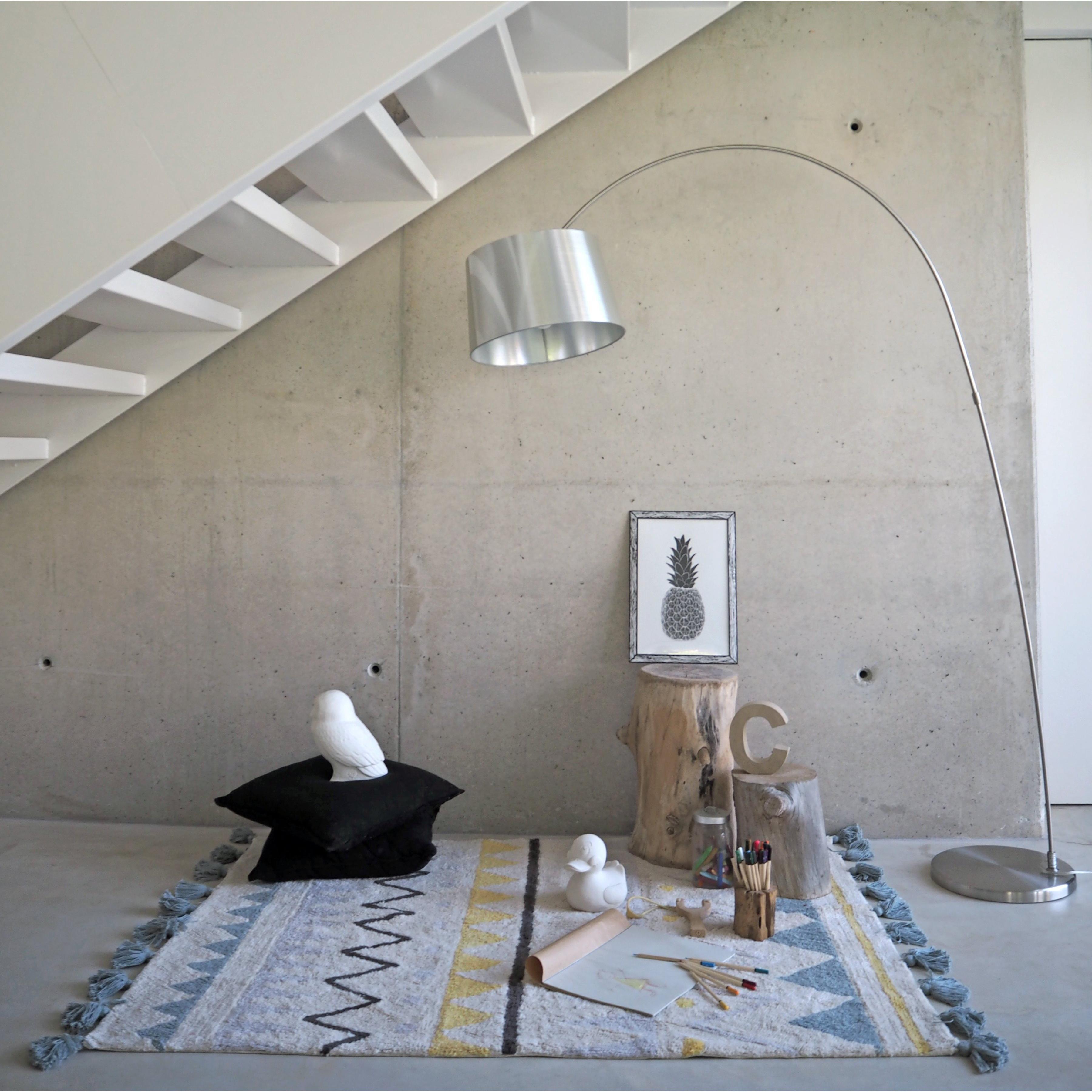 Azteca Natural Vintage Blue Machine Washable Area Rug、mySite、gigharbornorthrealestate