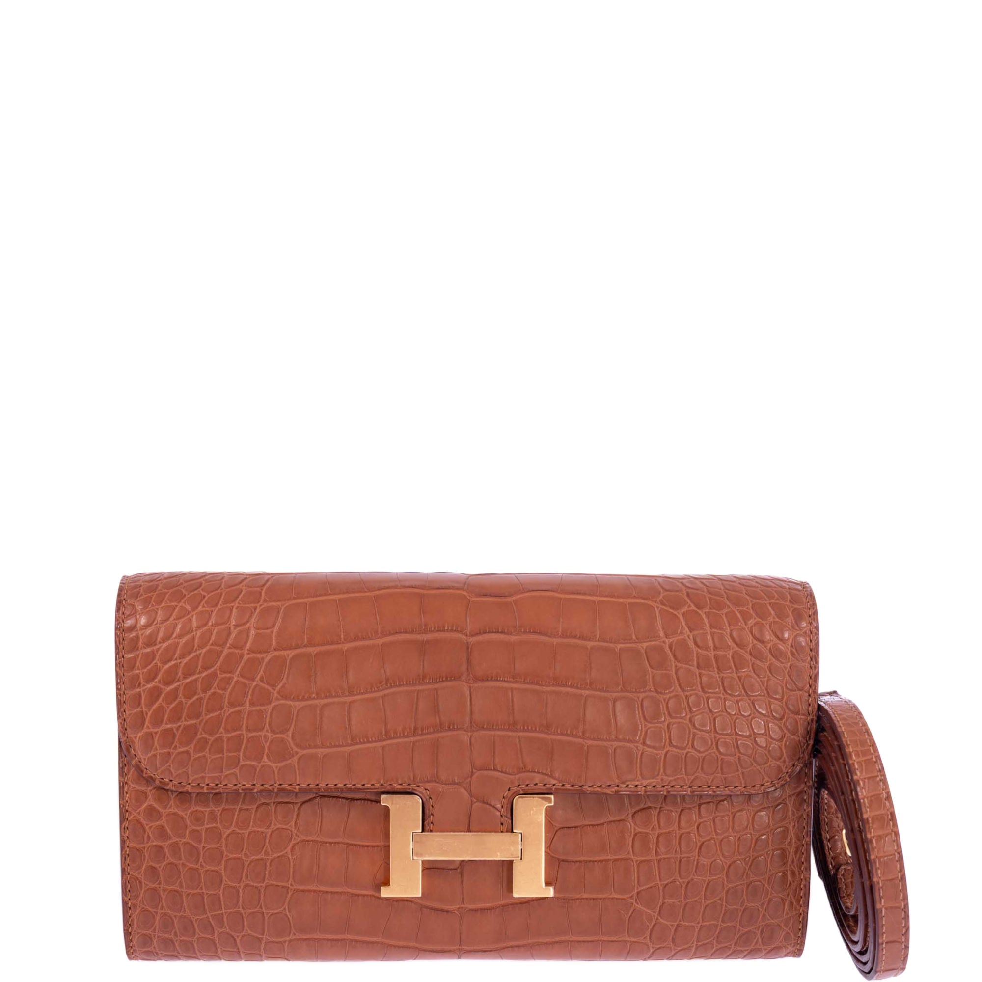 Hermès Constance Long Wallet Gold Matte Alligator Gold Hardware、mySite、garminoutage.com