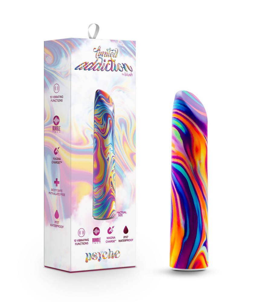 Limited Addiction By Blush® | Psyche Power Vibe Rainbow Vibrator with Powerful RumboTech™ Technology、mySite、bottomscart