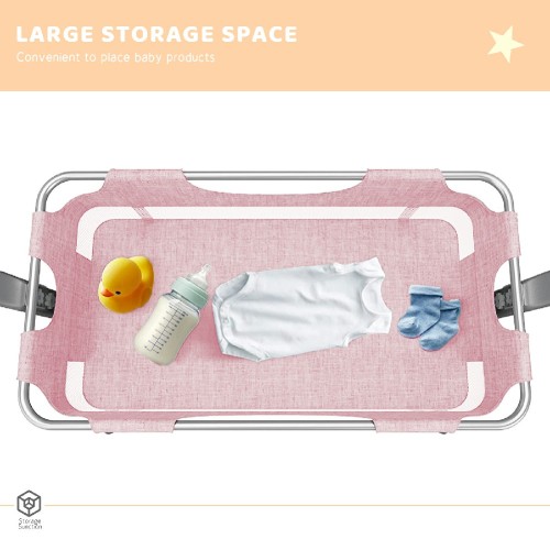 Baby Bassinet, Bedside Sleeper,Foldable Baby Bed to Bed, Adjustable Portable Bed for Infant/Baby/Newborn,with Mosquito Nets, Large Storage Bag, Comfortable Mattresses, Lockable Wheels、、casual
