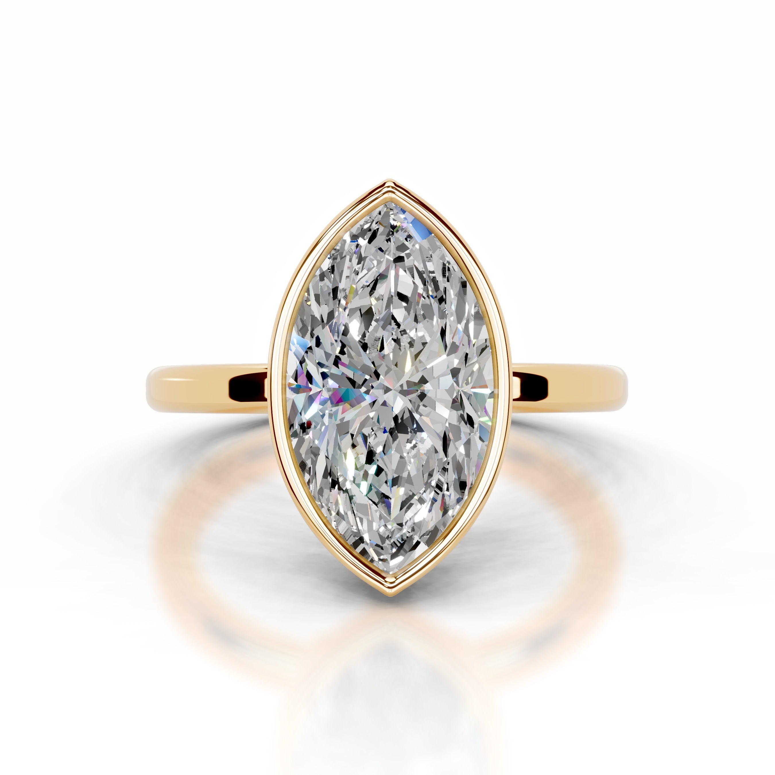 Dima Moissanite Ring - 18K Yellow Gold、mySite、hinf8tx79