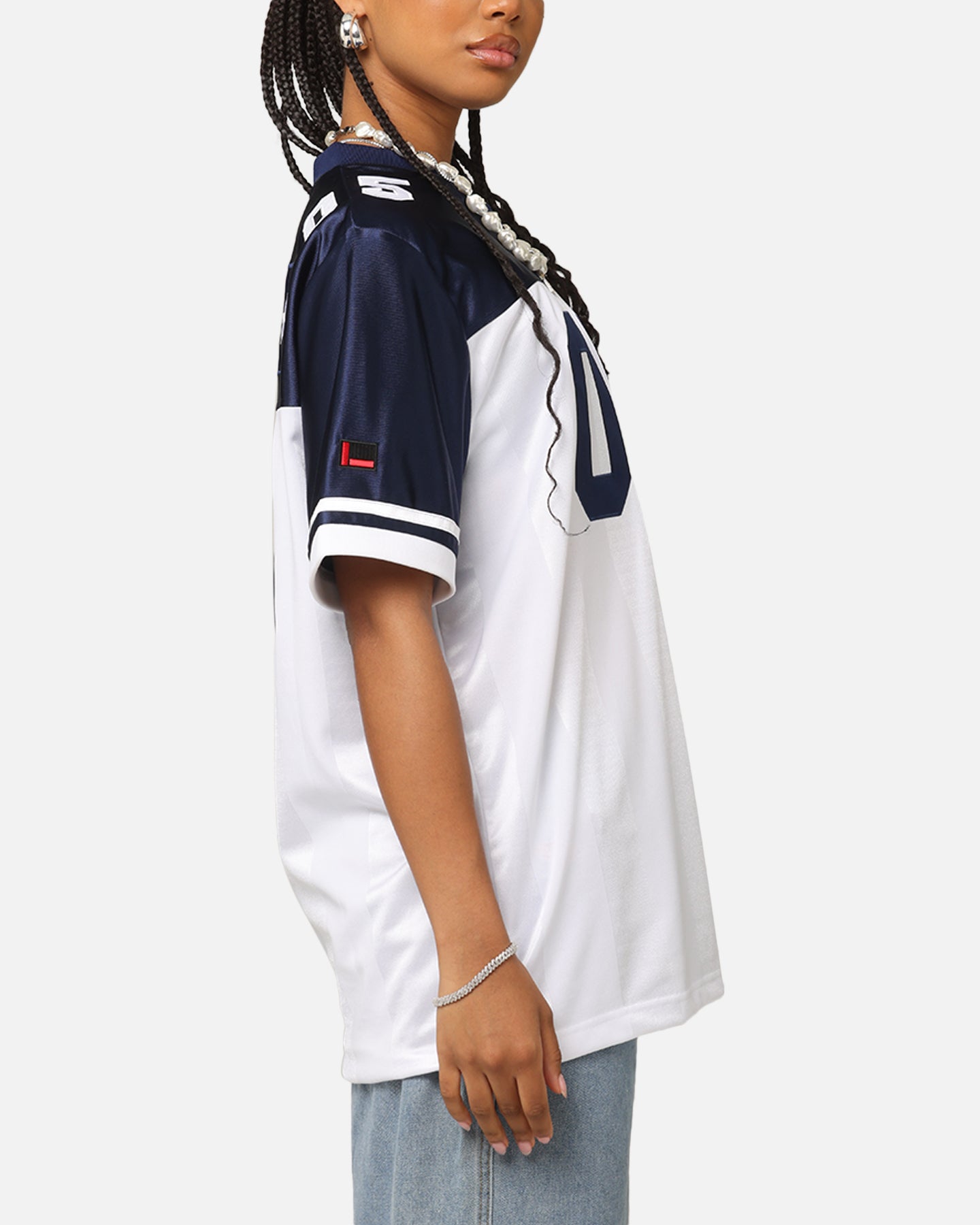 Fubu Football Jersey White/Navy、mySite、zt4zffjzw