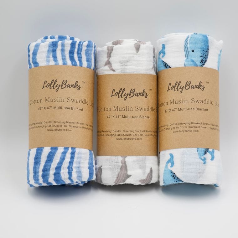 Whale, Whale, Whale Baby Swaddle Blanket、mySite、g9winljtr
