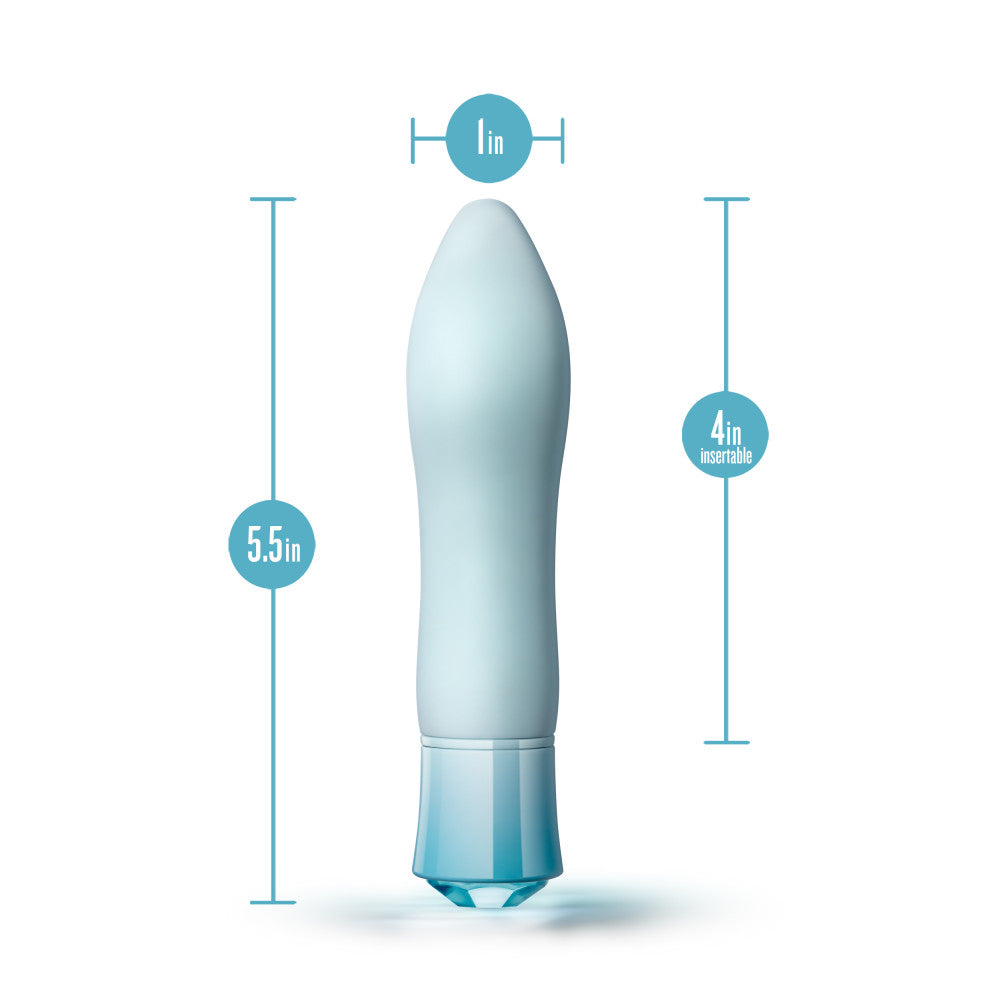 Oh My Gem By Blush® | Ardor: 5.5 Inch Warming G Spot Stimulation Vibrator in Aquamarine with Powerful RumboTech™ Technology、mySite、bottomscart