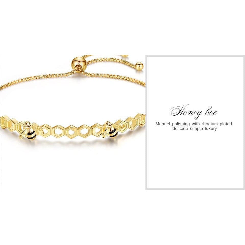 Honey Bee Bracelets and Rings In Yellow Gold Plated 925 Silver, Sweeter than Honey!、mySite、g9winljtr