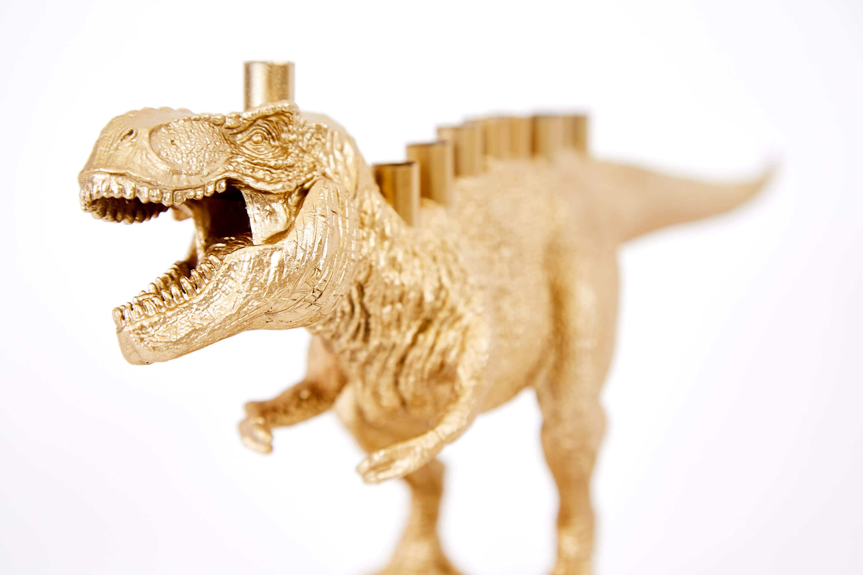 Gold T-Rex Dinosaur Menorah、mySite、topwebapps