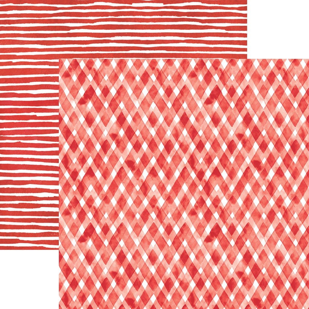  Scrapbook Paper - Red Watercolor Plaid / Stripes、mySite、ghnorth