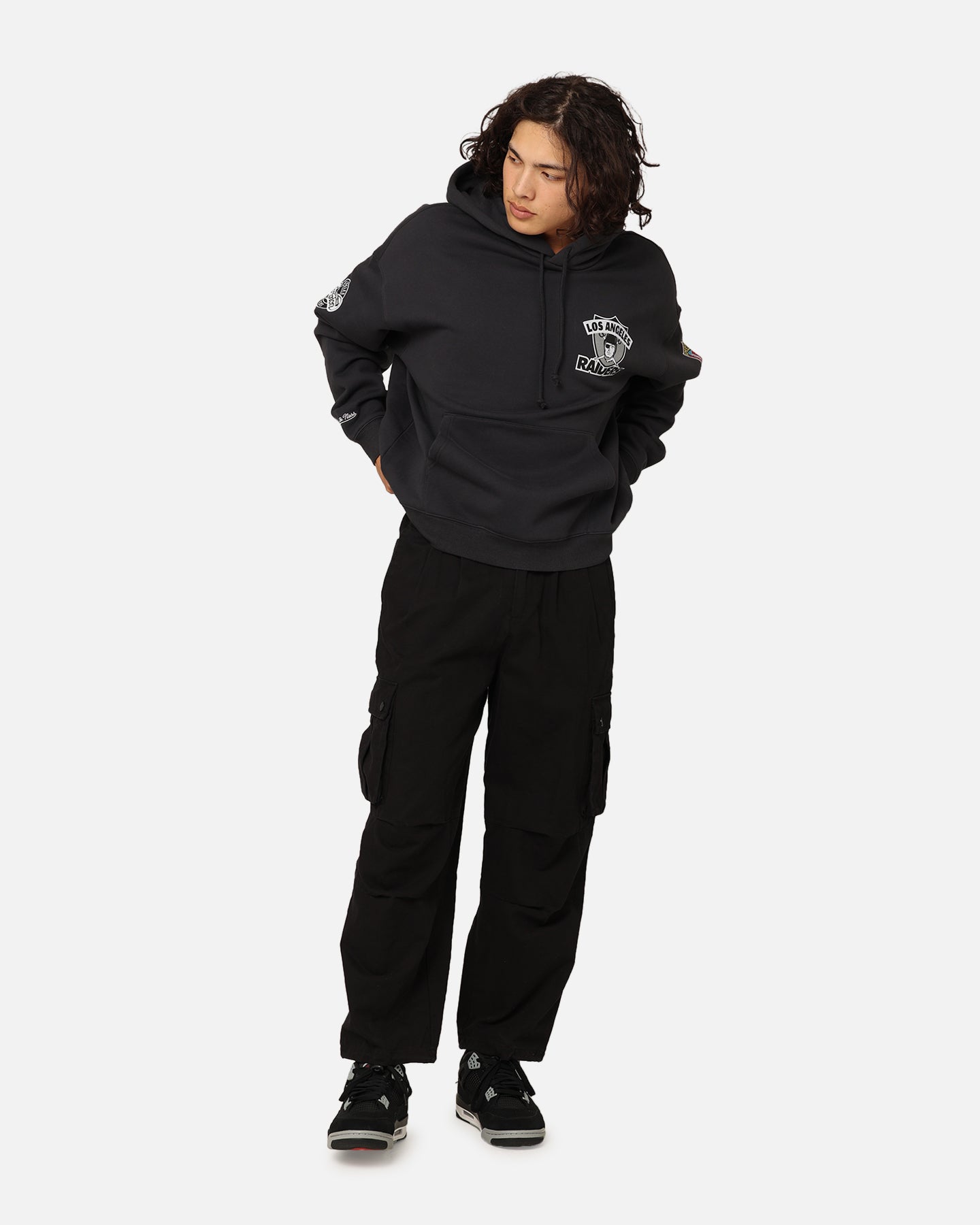 Mitchell & Ness Los Angeles Raiders Super Bowl World Hoodie Faded Black、mySite、zt4zffjzw