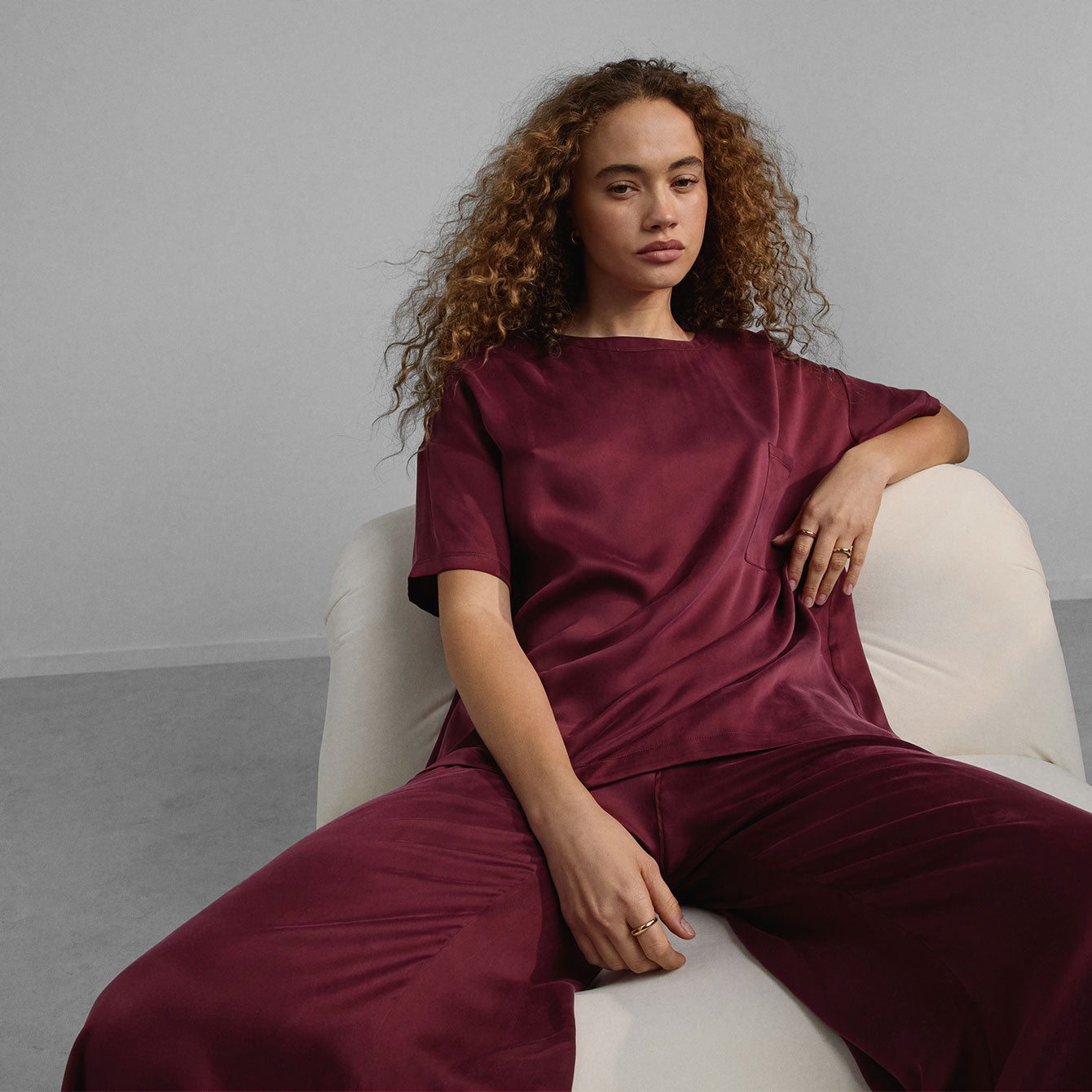 Washable Silk Tee Pant Set、mySite、bengalsvssteelers